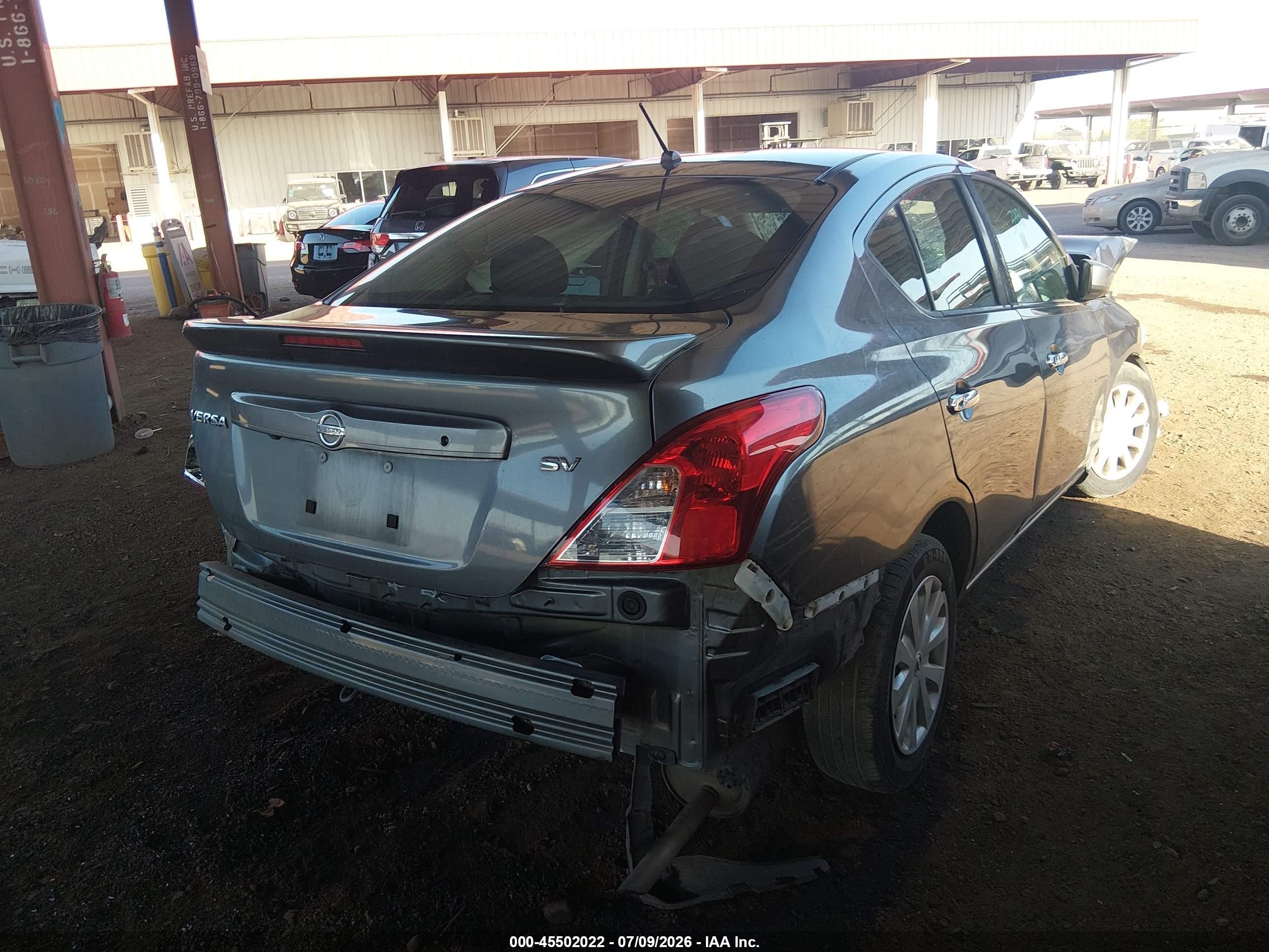 2019 Nissan Versa 1.6 Sv Gray vin: 3N1CN7AP7KL873742
