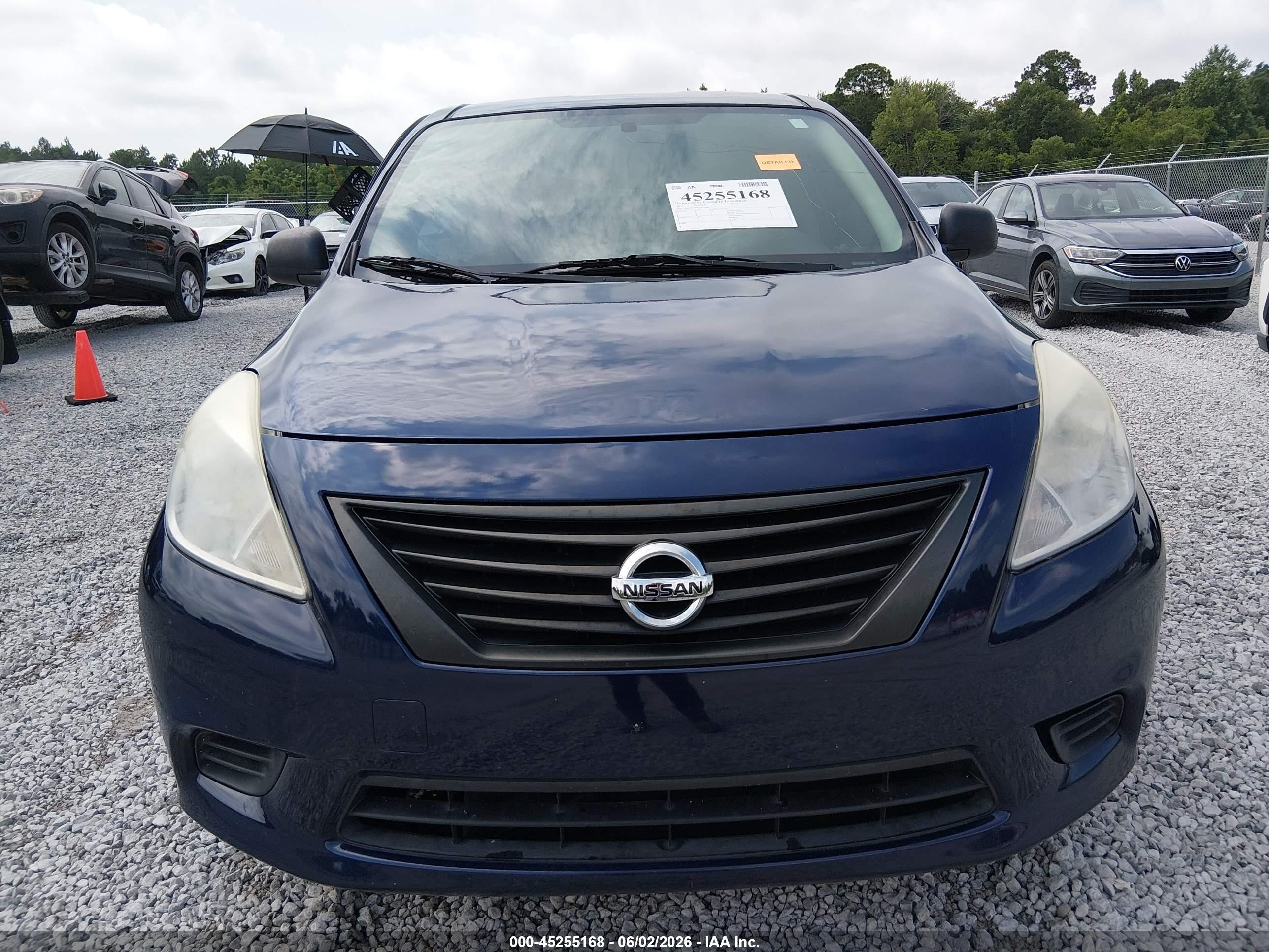 2012 Nissan Versa 1.6 S Blue vin: 3N1CN7AP8CL833400