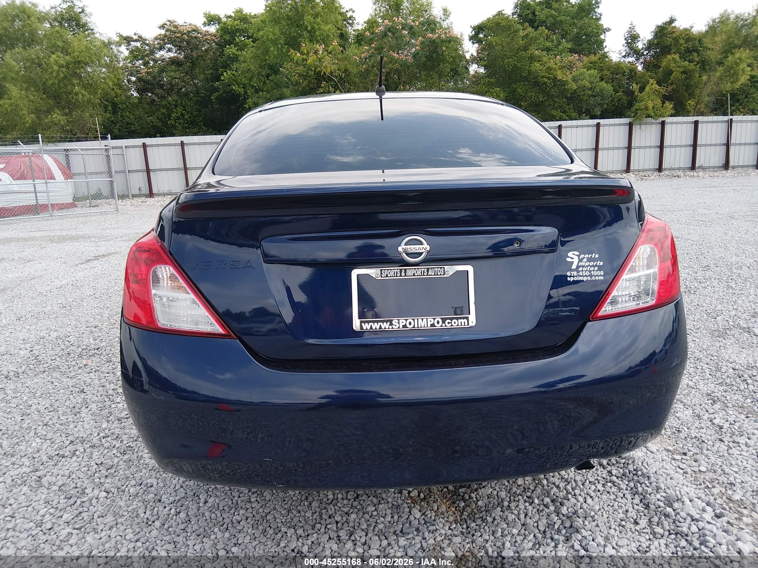 2012 Nissan Versa 1.6 S Blue vin: 3N1CN7AP8CL833400