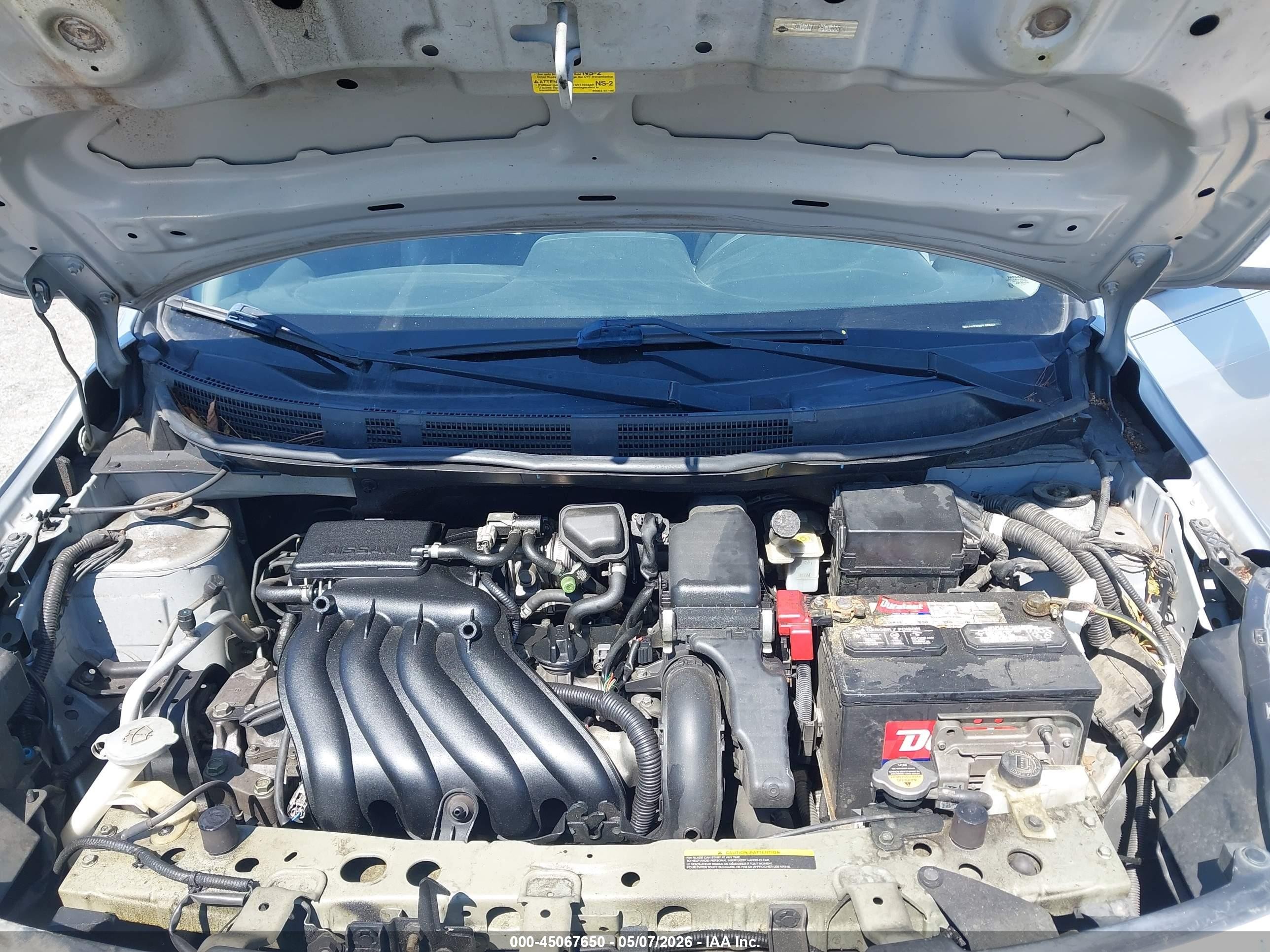 2012 Nissan Versa 1.6 Sv Silver vin: 3N1CN7AP8CL855641