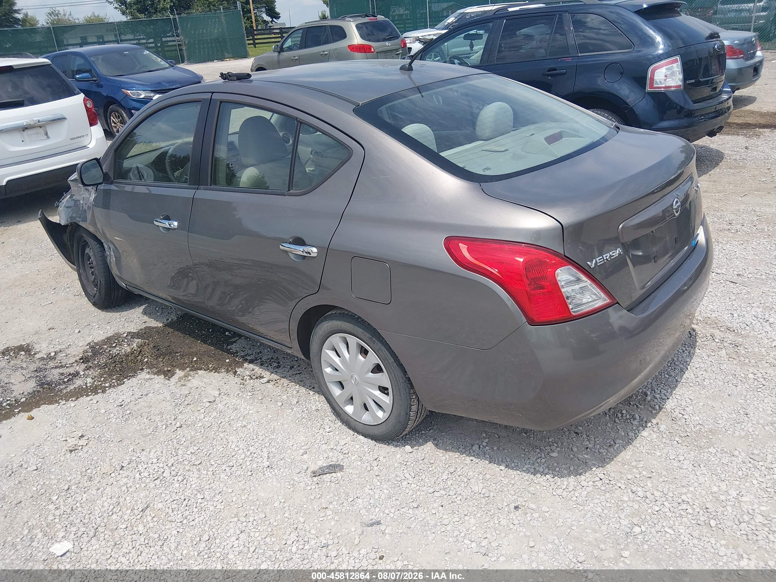 2012 Nissan Versa 1.6 Sv Gray vin: 3N1CN7AP8CL869930