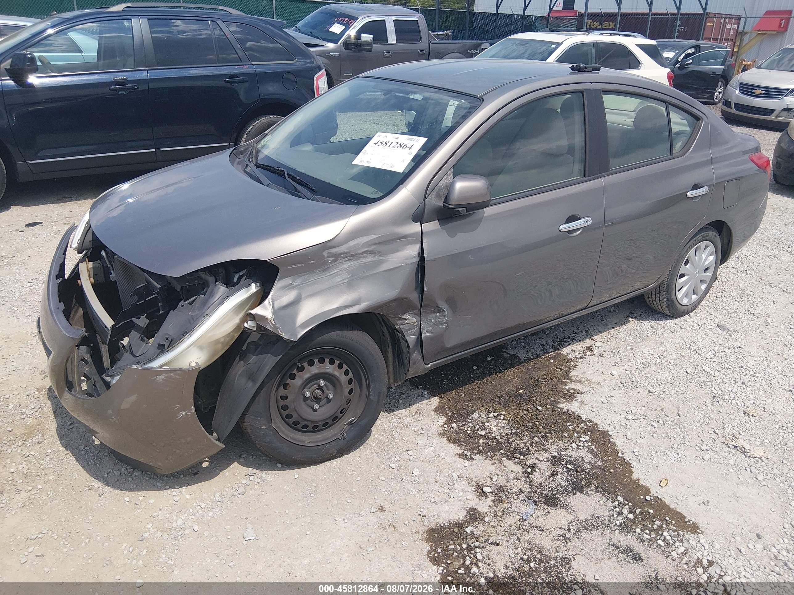 2012 Nissan Versa 1.6 Sv Gray vin: 3N1CN7AP8CL869930