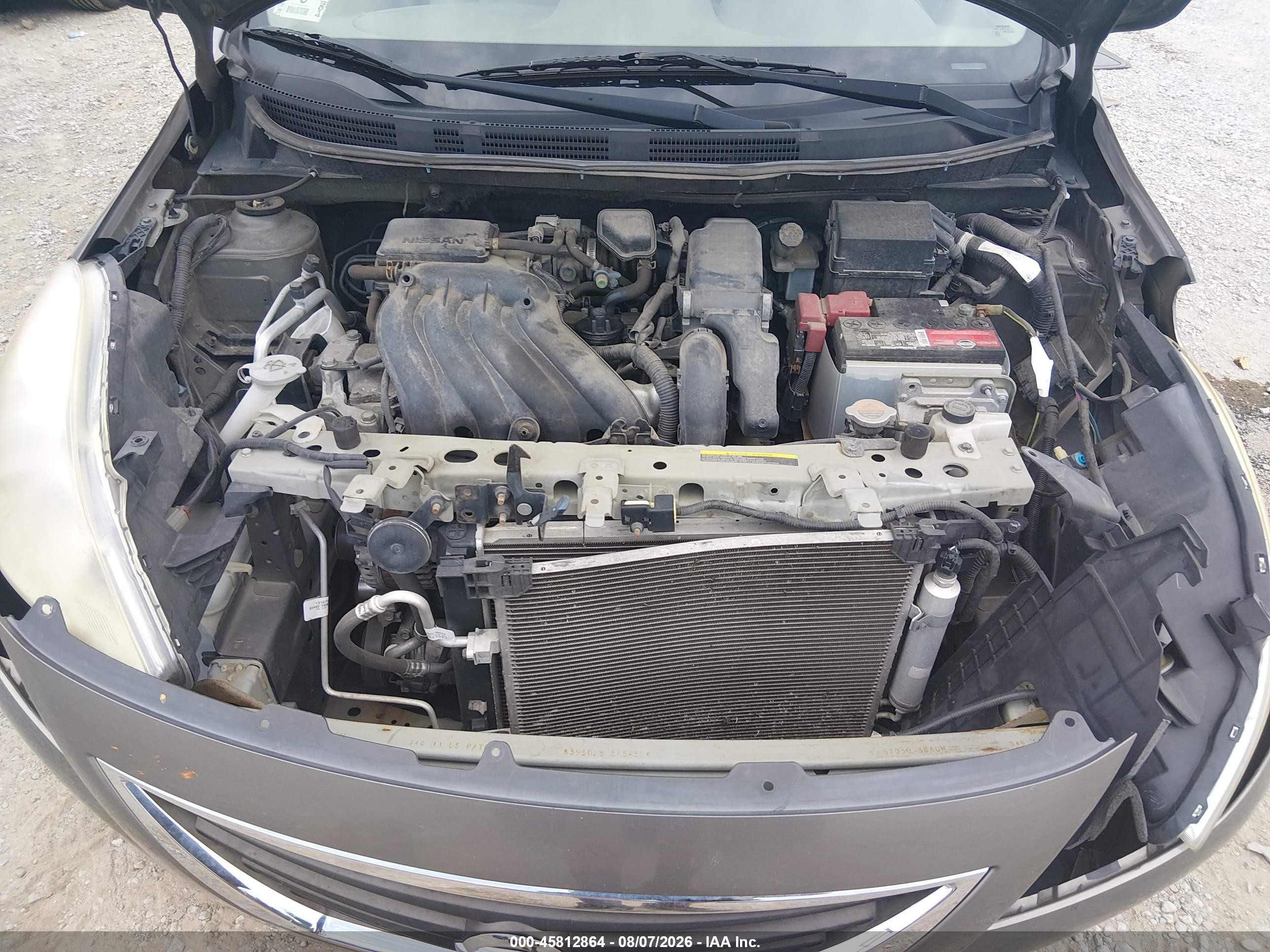 2012 Nissan Versa 1.6 Sv Gray vin: 3N1CN7AP8CL869930