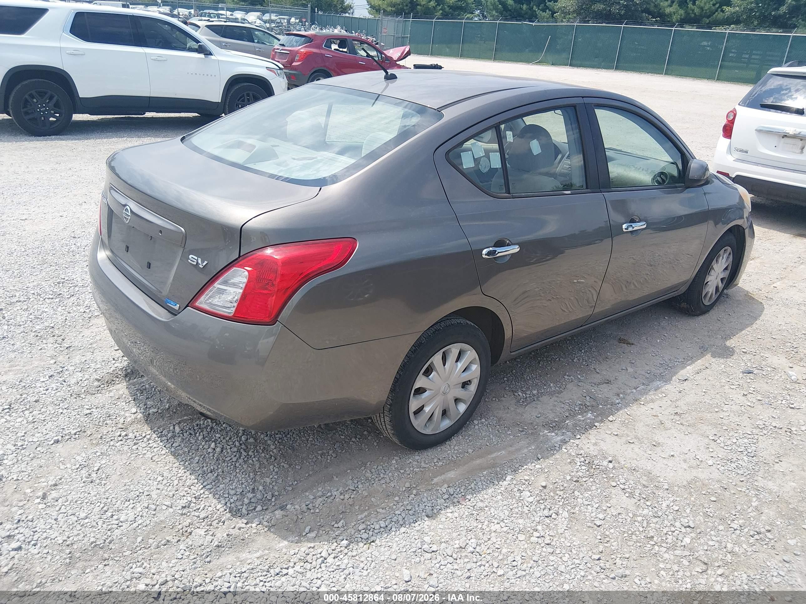 2012 Nissan Versa 1.6 Sv Gray vin: 3N1CN7AP8CL869930