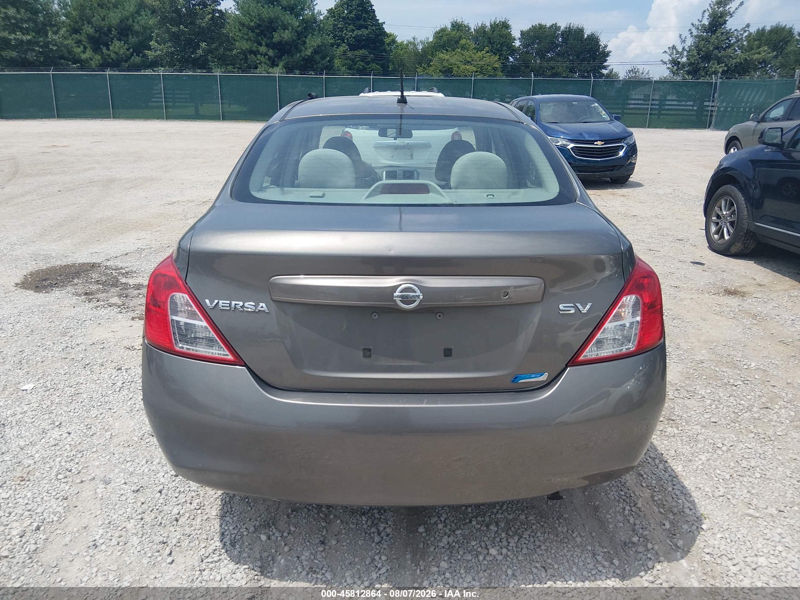 2012 Nissan Versa 1.6 Sv Gray vin: 3N1CN7AP8CL869930