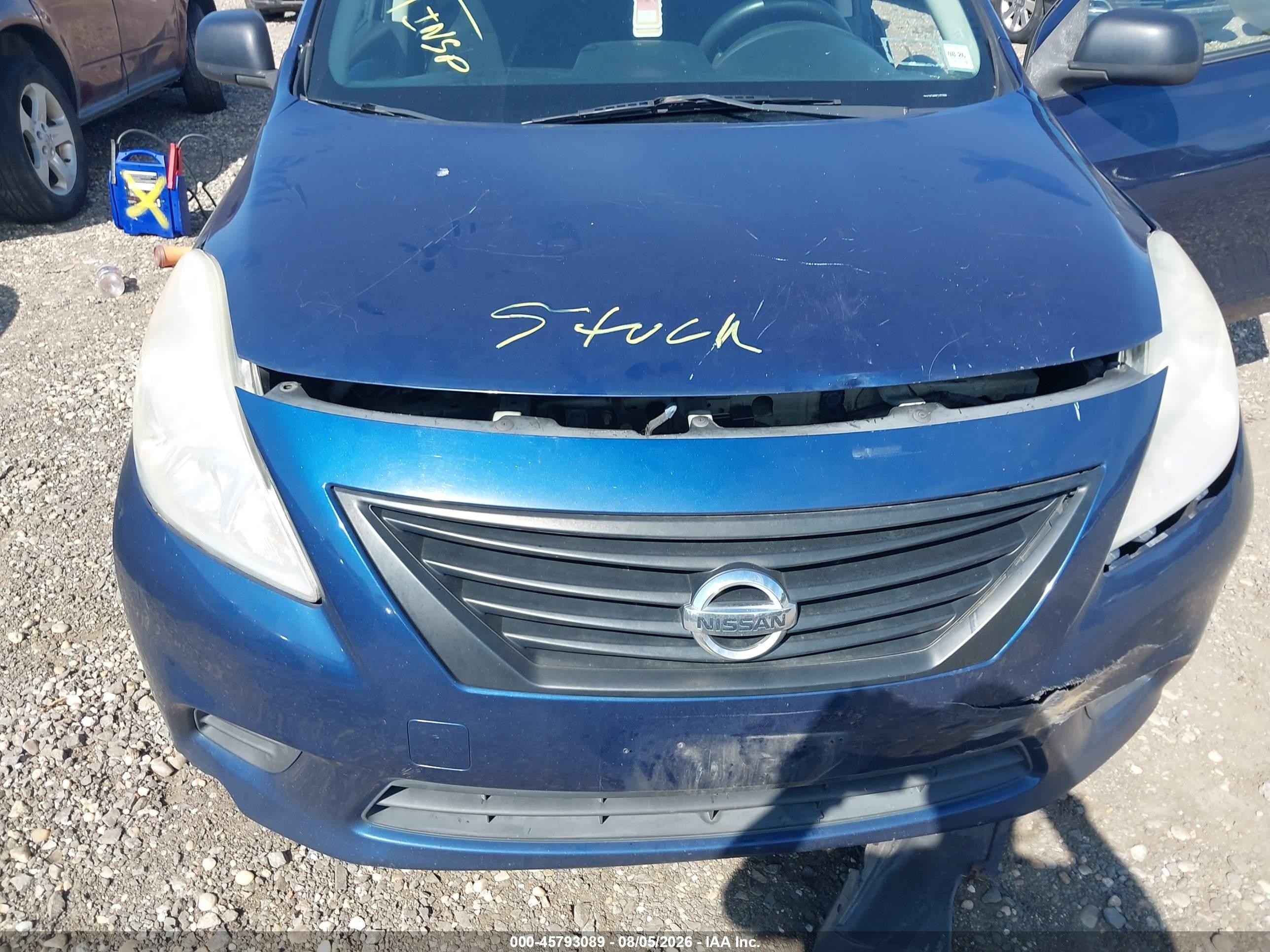 2012 Nissan Versa 1.6 S Blue vin: 3N1CN7AP8CL877560