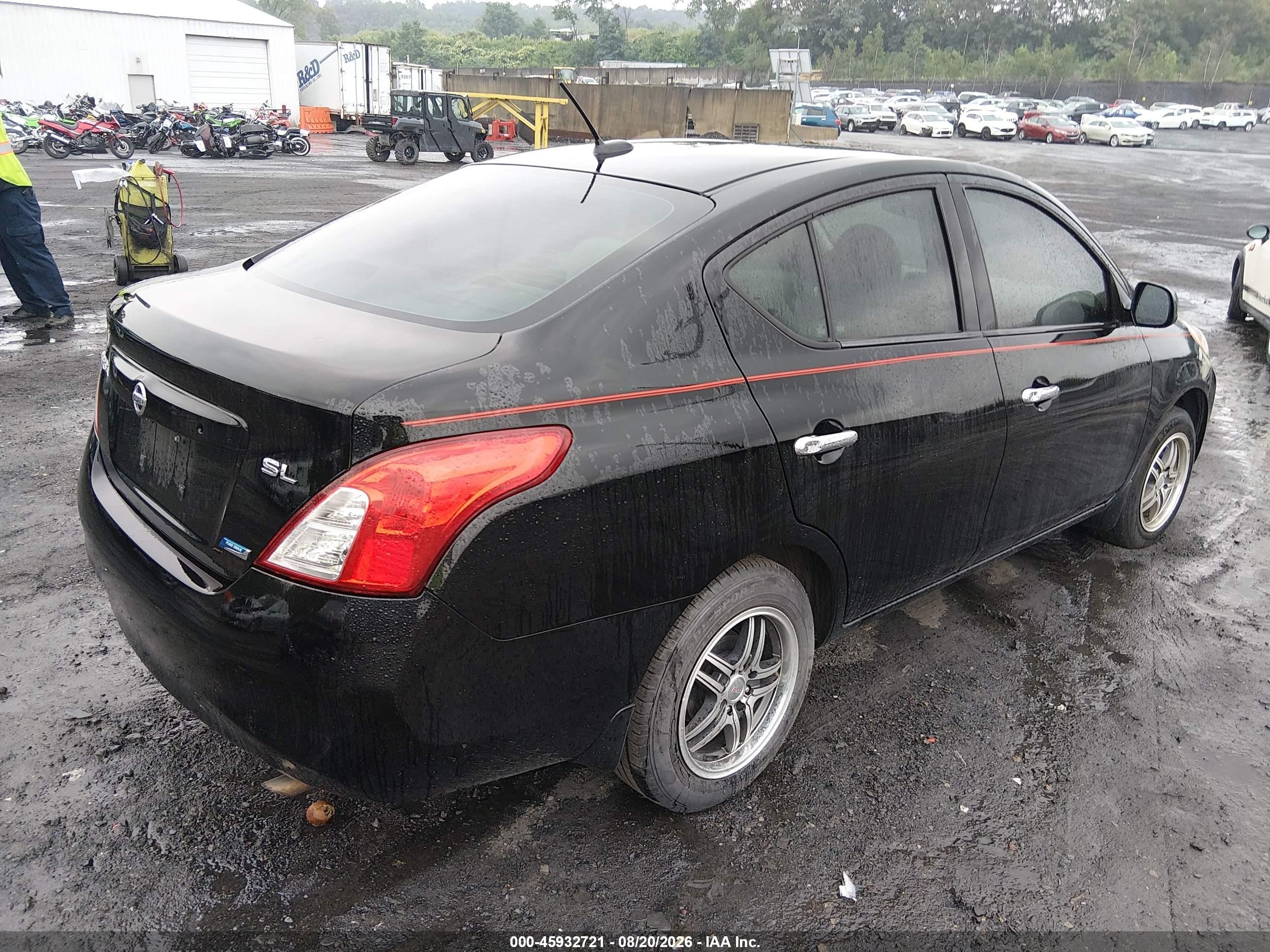 2012 Nissan Versa 1.6 Sl Black vin: 3N1CN7AP8CL878790