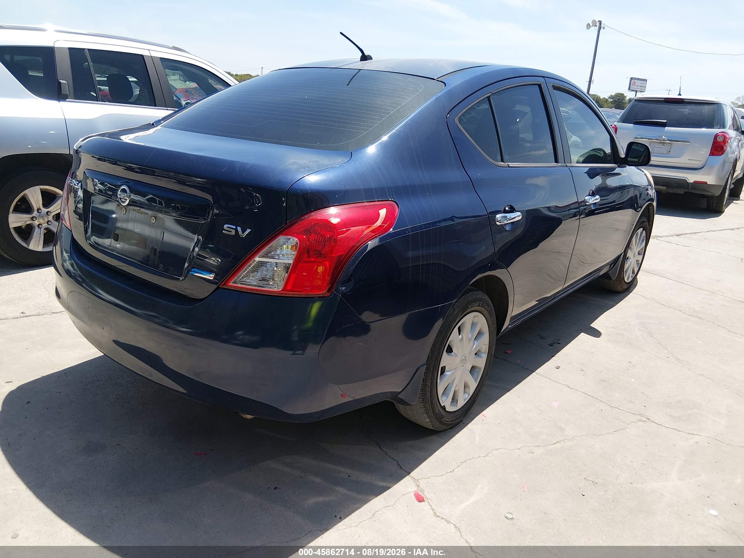 2012 Nissan Versa 1.6 Sv Blue vin: 3N1CN7AP8CL896836