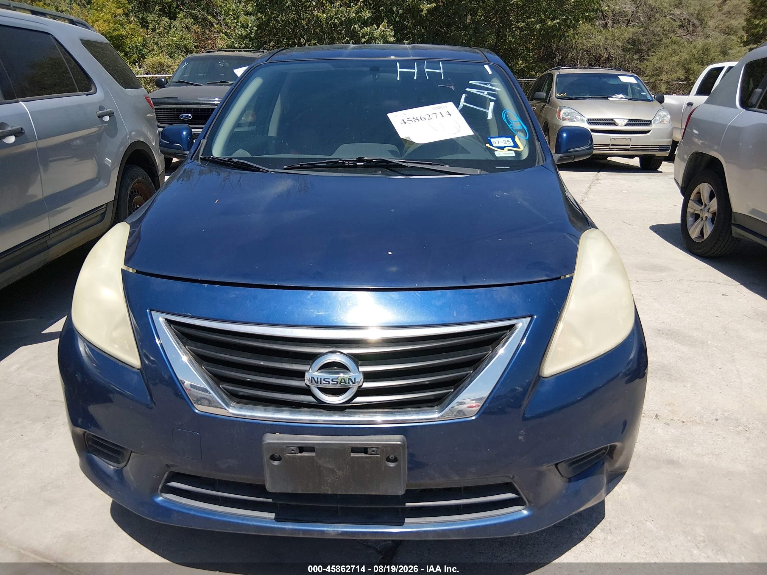 2012 Nissan Versa 1.6 Sv Blue vin: 3N1CN7AP8CL896836