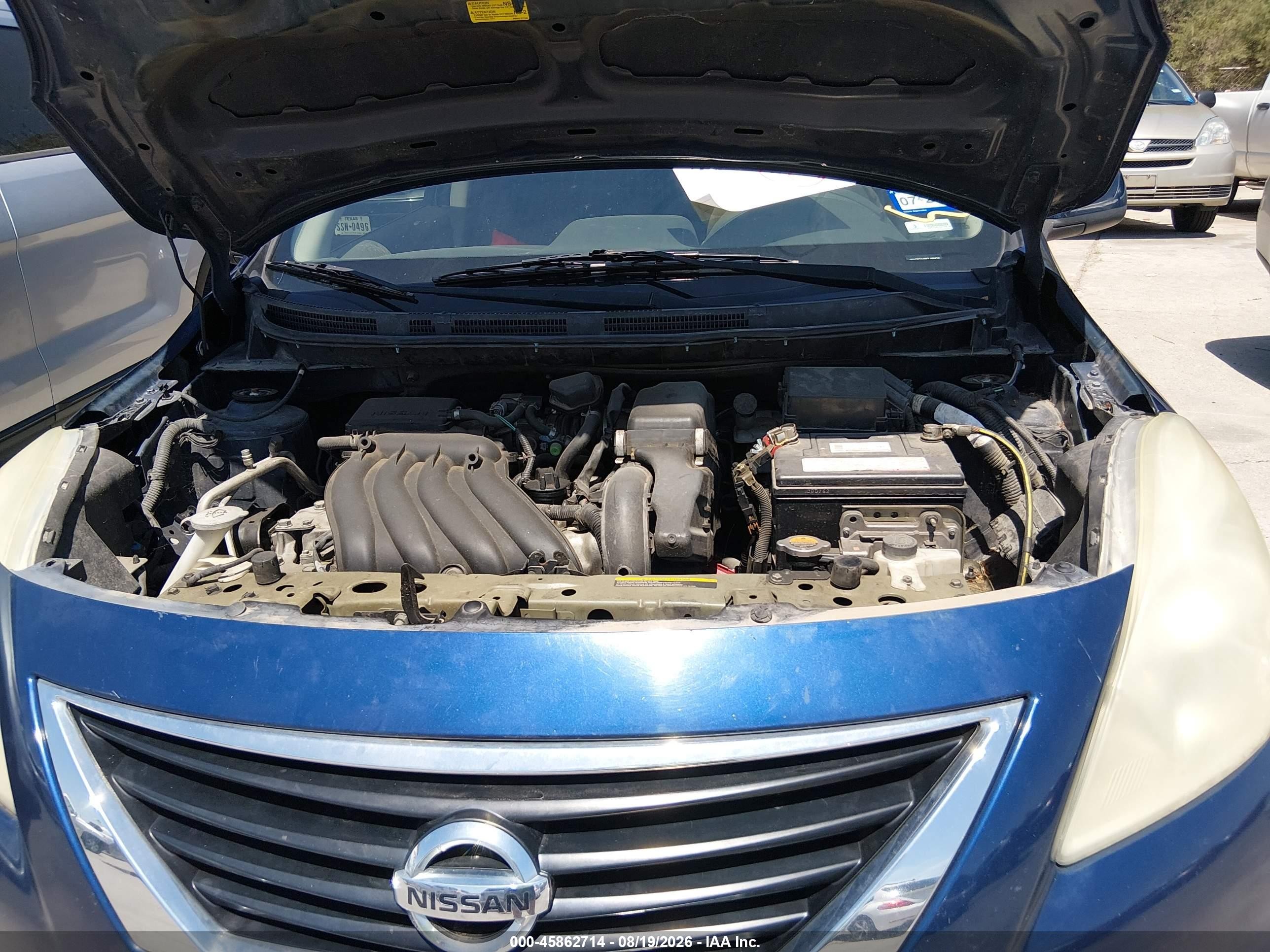 2012 Nissan Versa 1.6 Sv Blue vin: 3N1CN7AP8CL896836