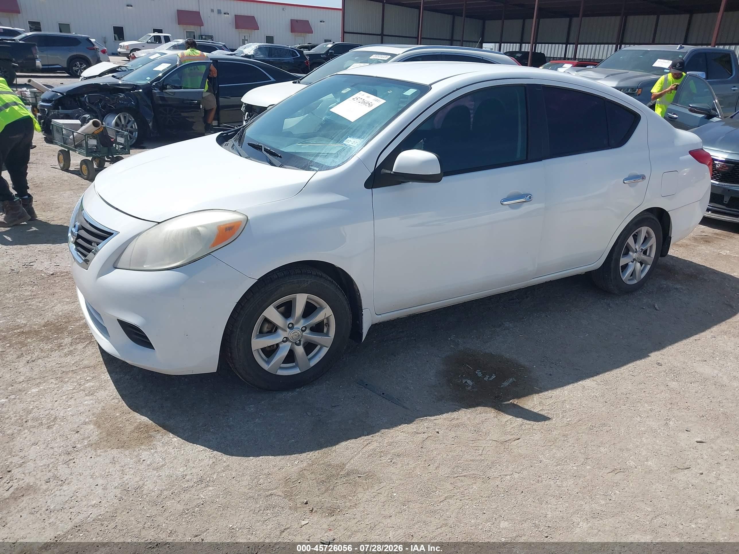 2012 Nissan Versa 1.6 Sl White vin: 3N1CN7AP8CL901176