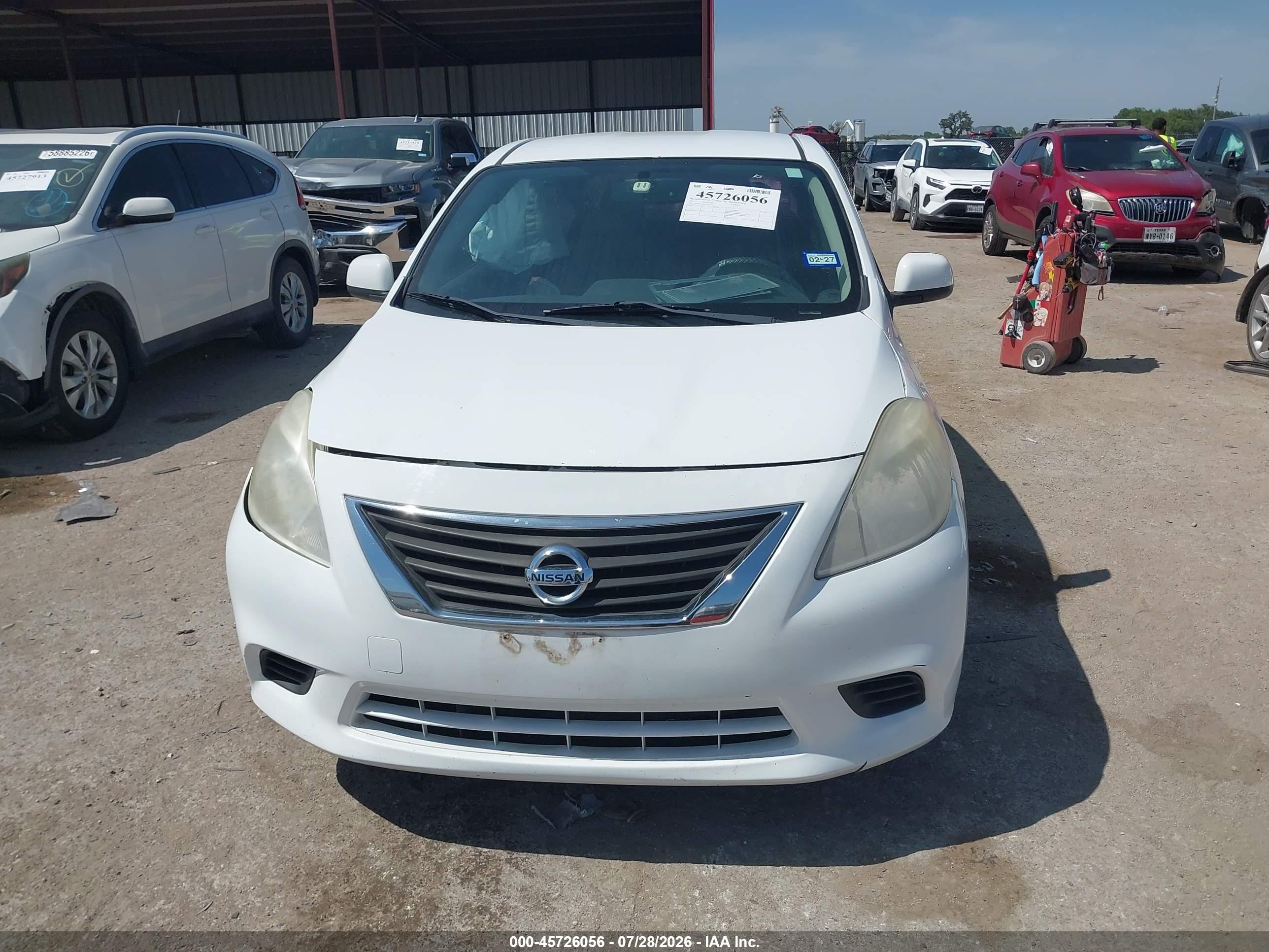 2012 Nissan Versa 1.6 Sl White vin: 3N1CN7AP8CL901176