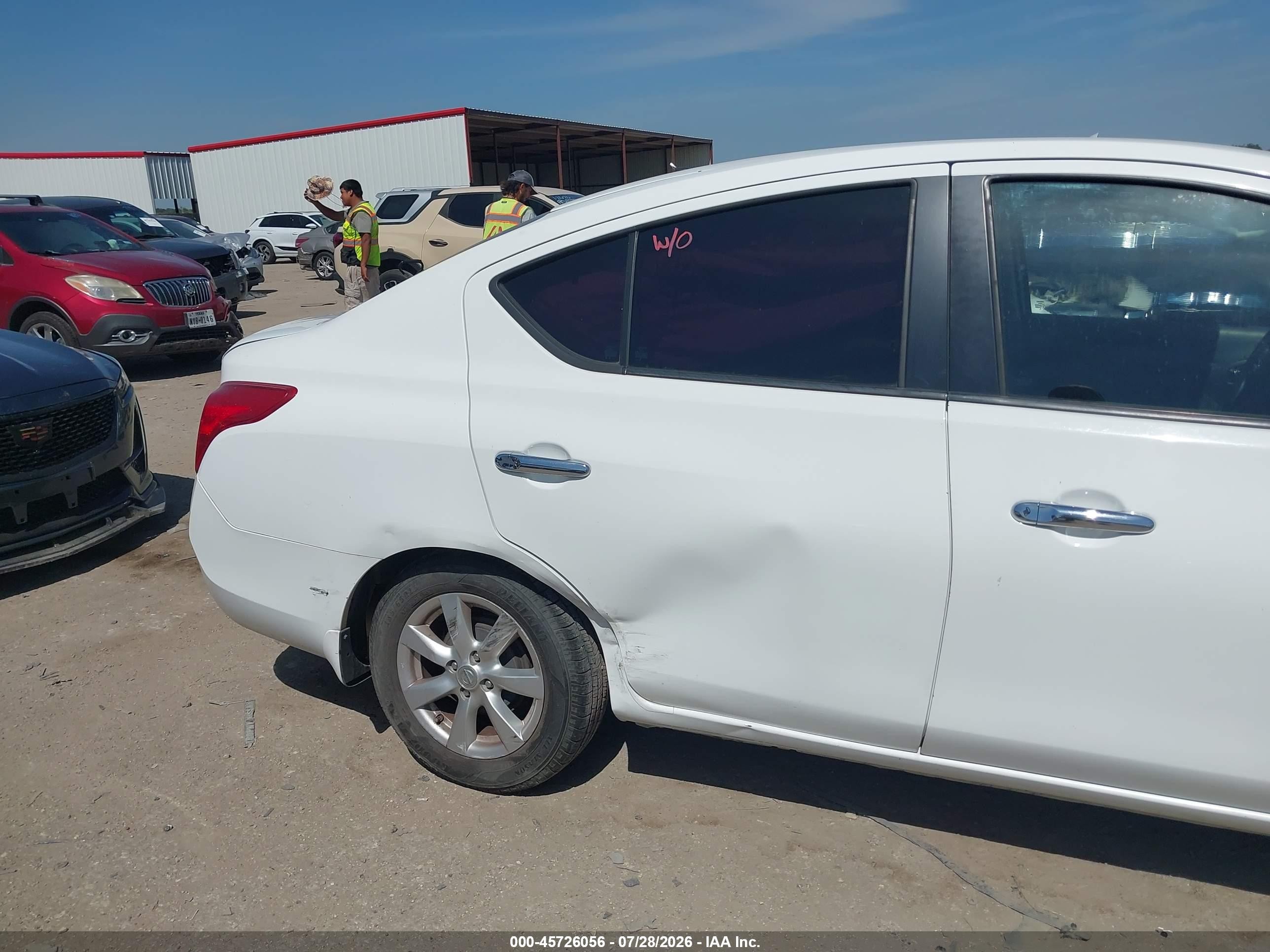 2012 Nissan Versa 1.6 Sl White vin: 3N1CN7AP8CL901176