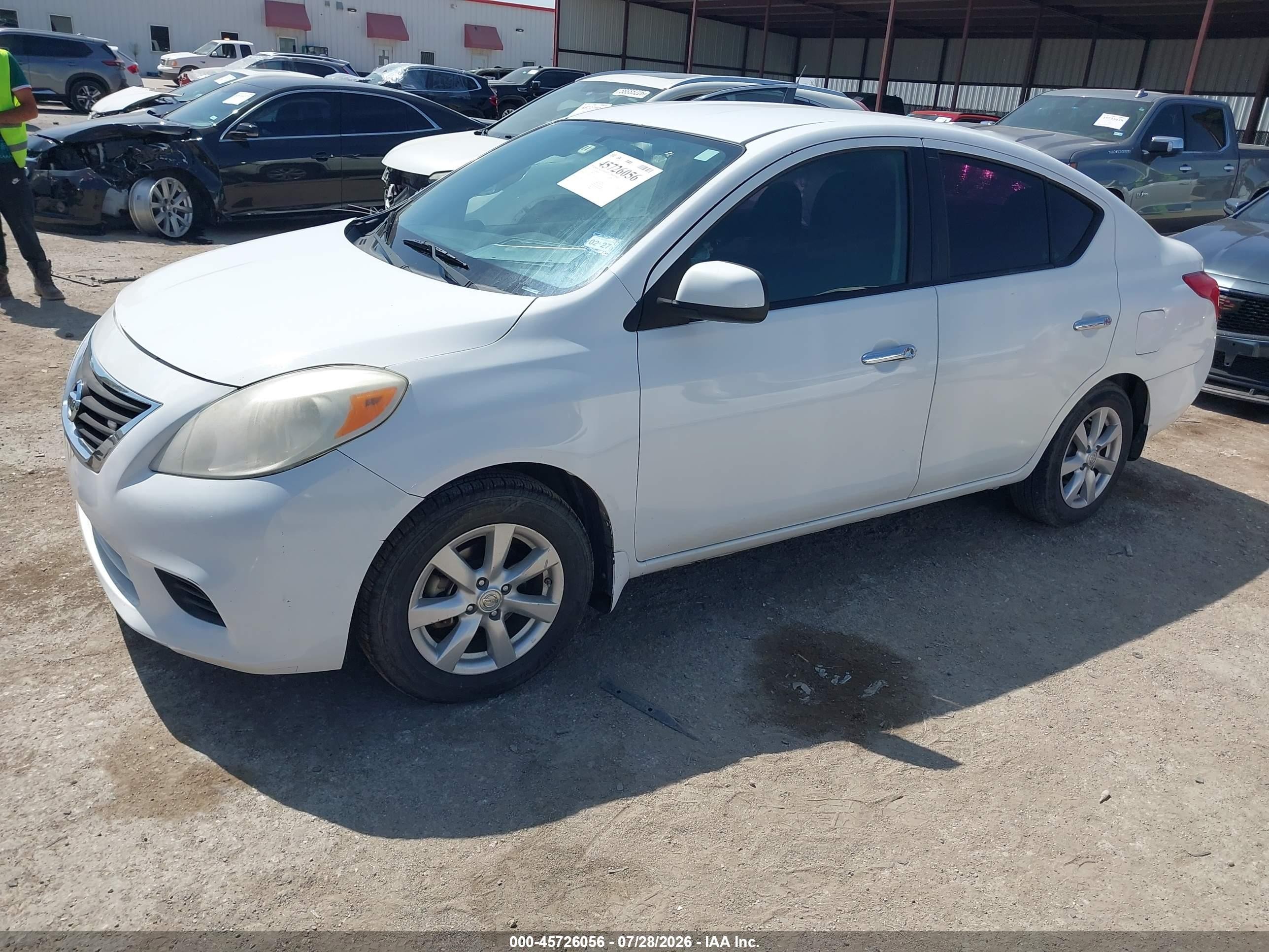 2012 Nissan Versa 1.6 Sl White vin: 3N1CN7AP8CL901176