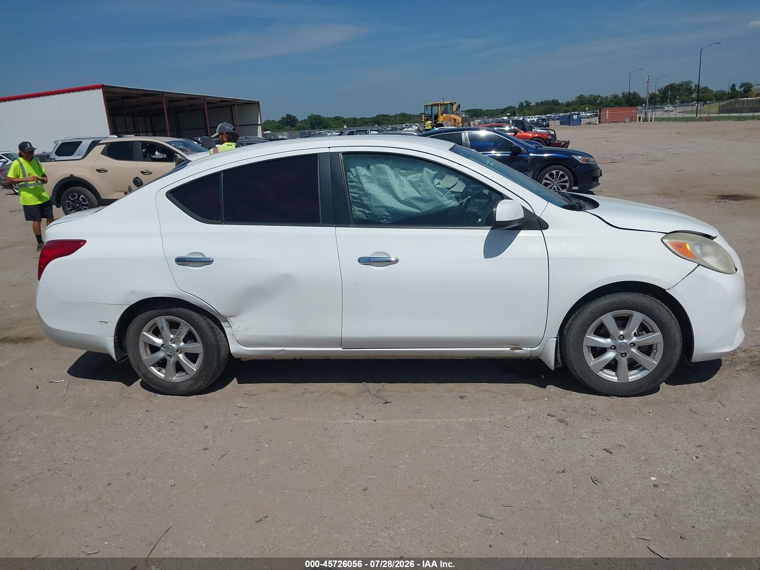 2012 Nissan Versa 1.6 Sl White vin: 3N1CN7AP8CL901176