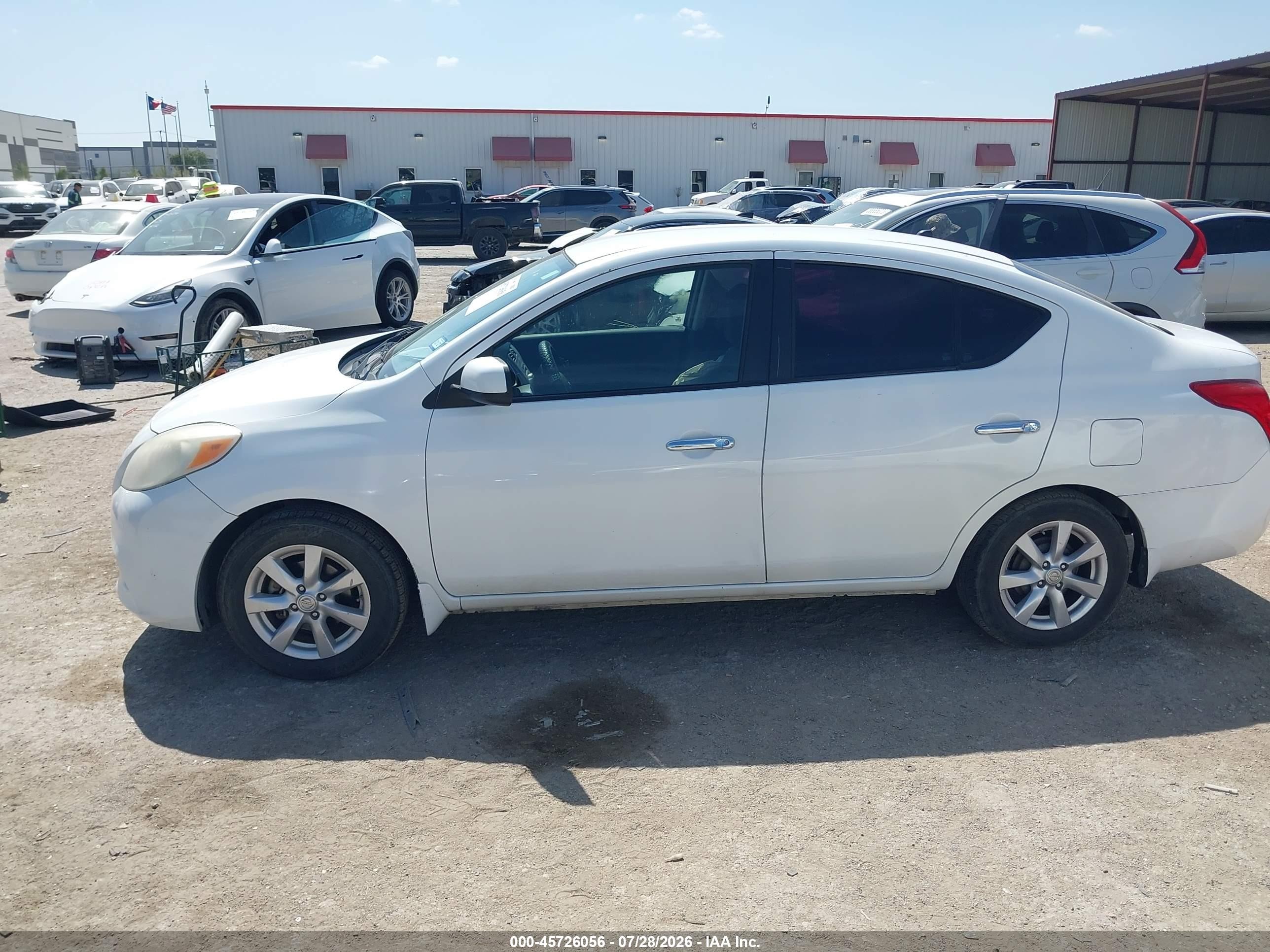 2012 Nissan Versa 1.6 Sl White vin: 3N1CN7AP8CL901176