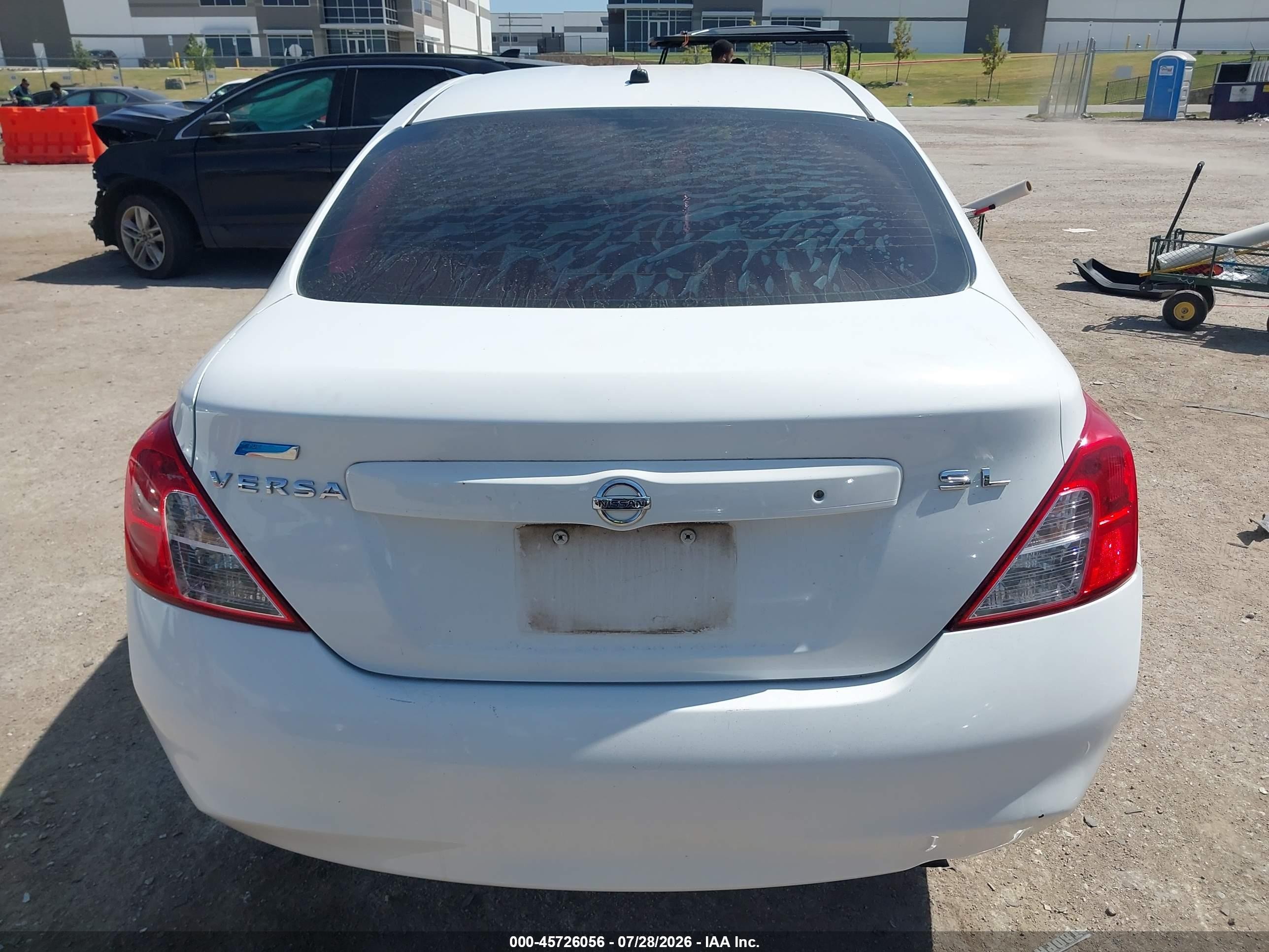 2012 Nissan Versa 1.6 Sl White vin: 3N1CN7AP8CL901176