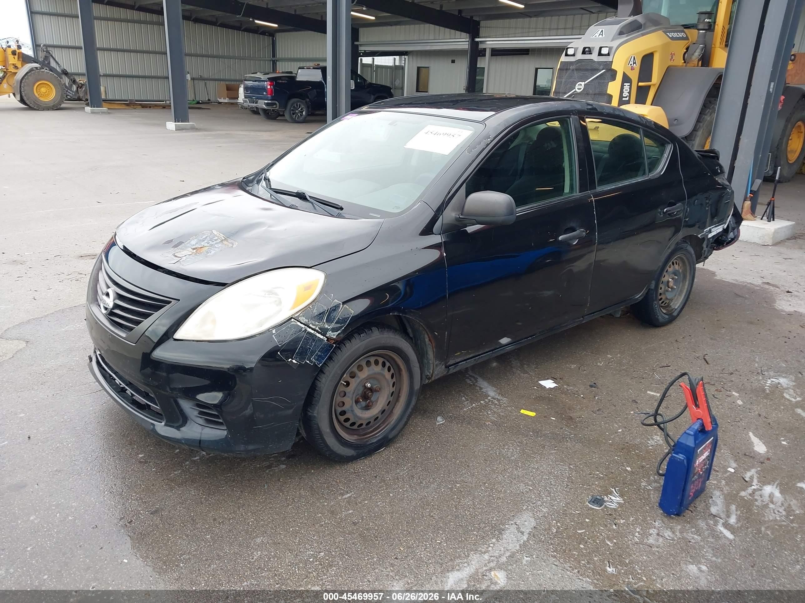 2013 Nissan Versa 1.6 S+ Black vin: 3N1CN7AP8DL844897