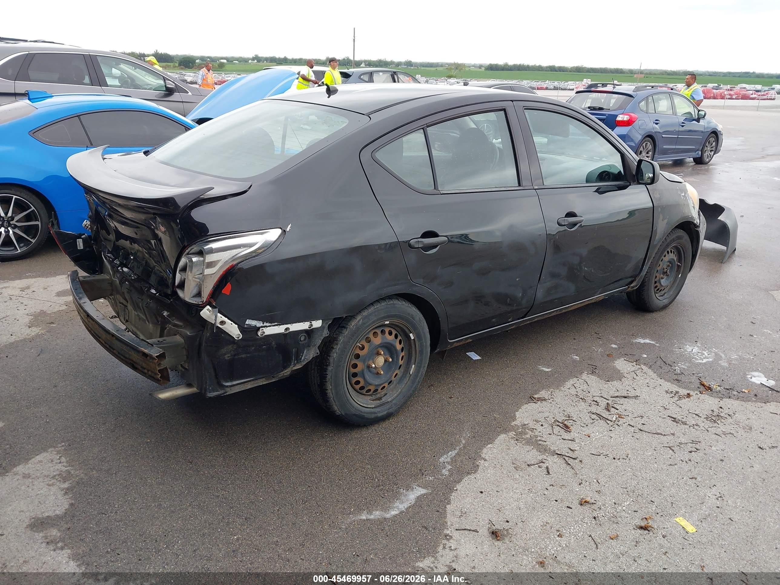 2013 Nissan Versa 1.6 S+ Black vin: 3N1CN7AP8DL844897