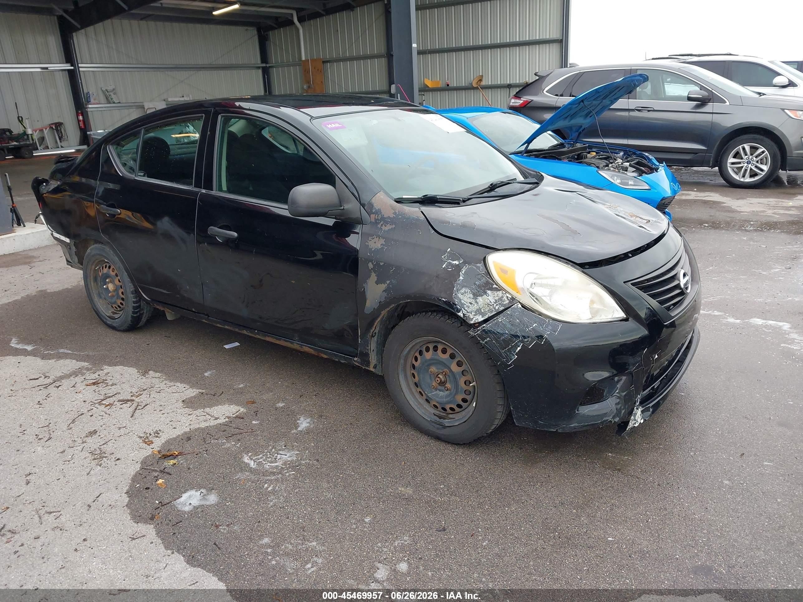 2013 Nissan Versa 1.6 S+ Черный vin: 3N1CN7AP8DL844897