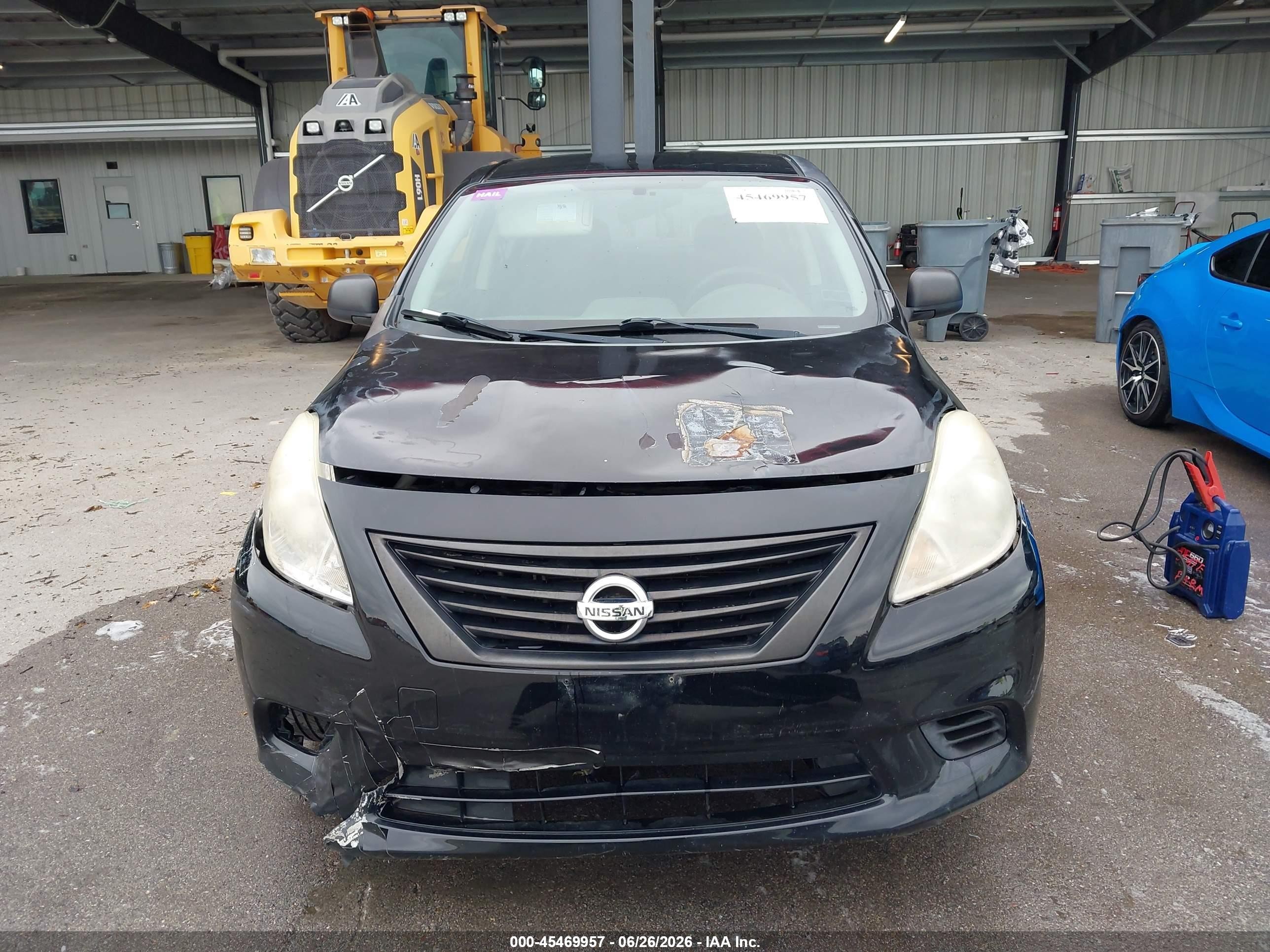 2013 Nissan Versa 1.6 S+ Black vin: 3N1CN7AP8DL844897