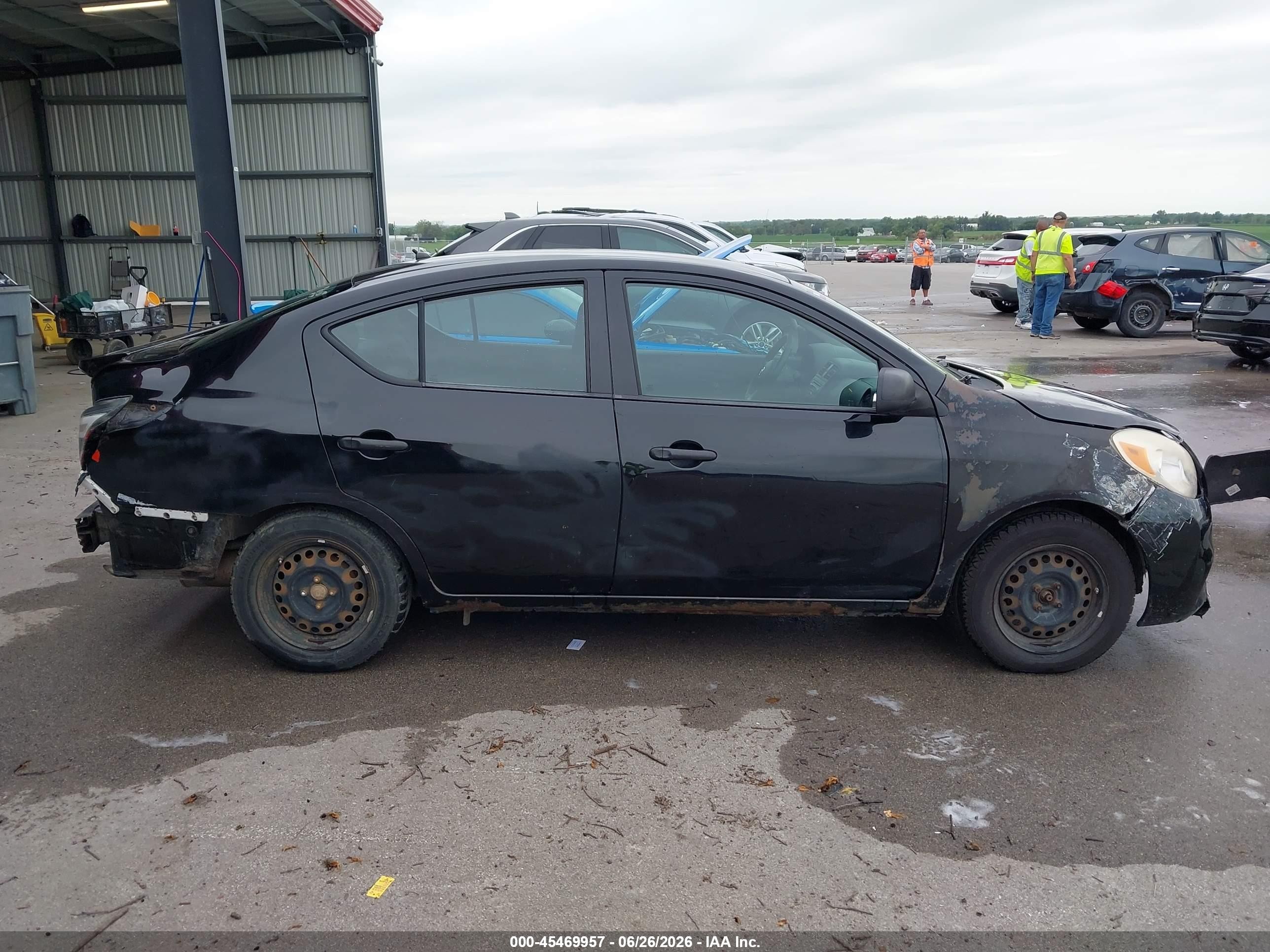 2013 Nissan Versa 1.6 S+ Black vin: 3N1CN7AP8DL844897