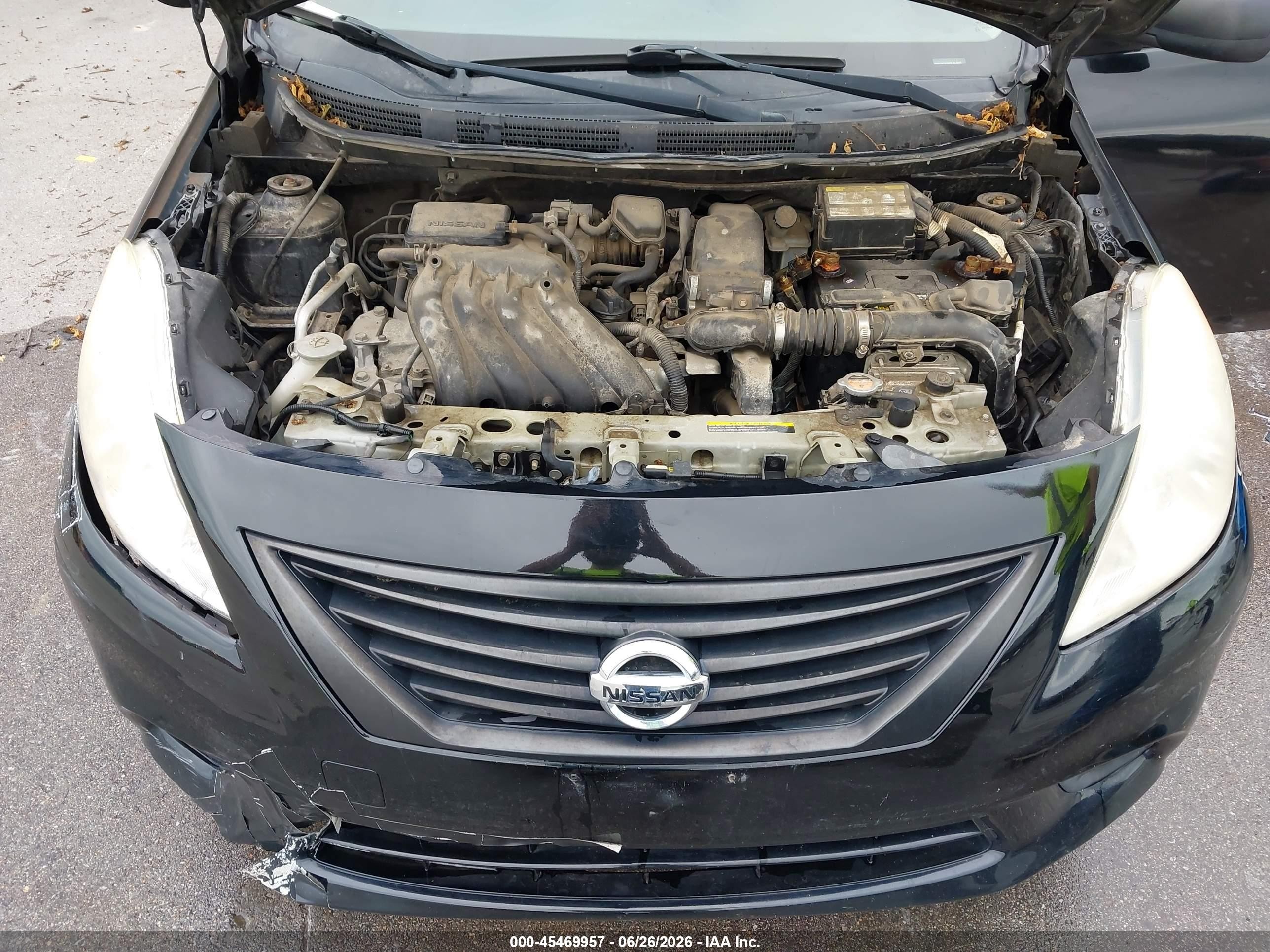 2013 Nissan Versa 1.6 S+ Black vin: 3N1CN7AP8DL844897