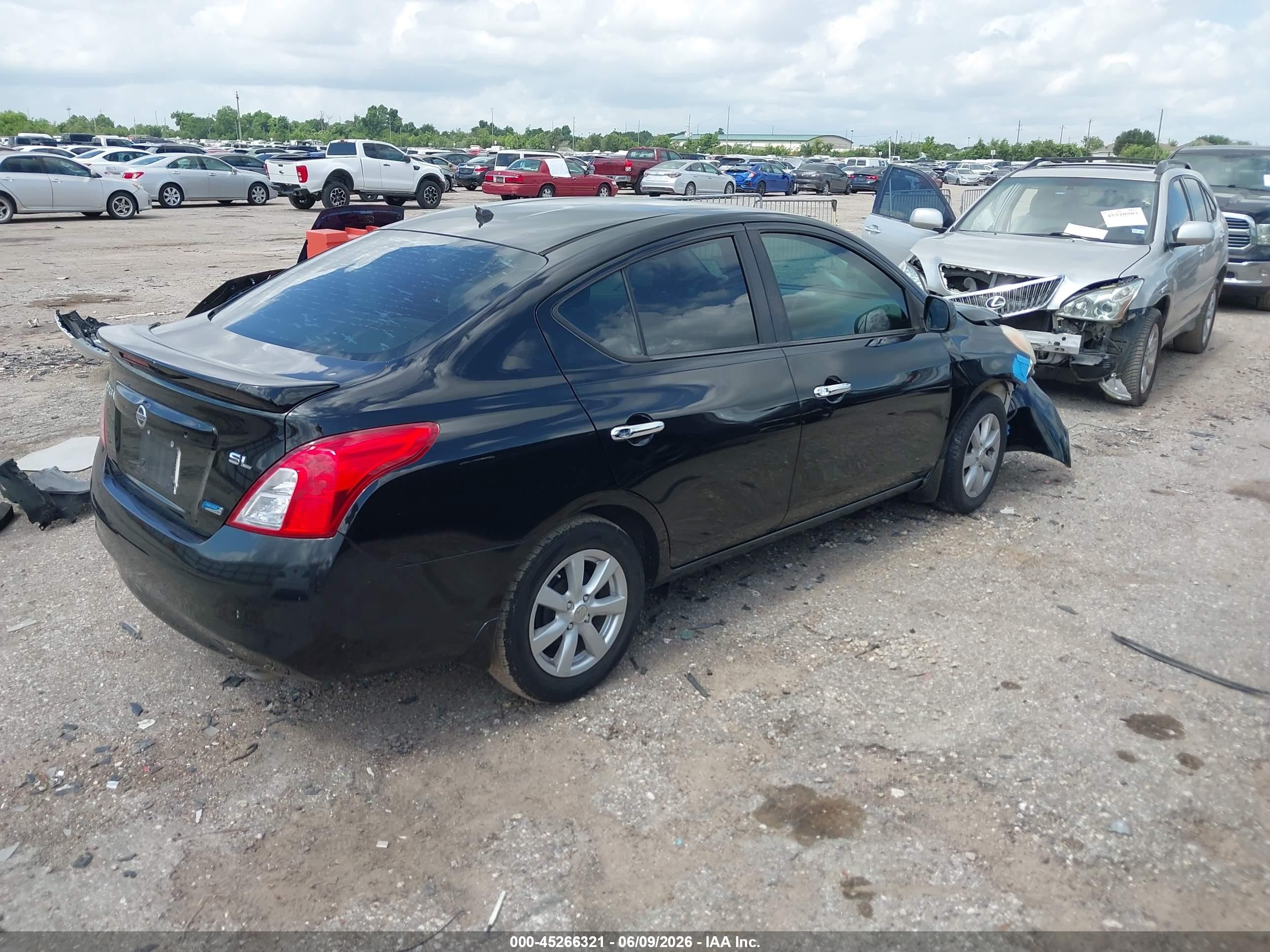 2013 Nissan Versa 1.6 Sl Black vin: 3N1CN7AP8DL856869