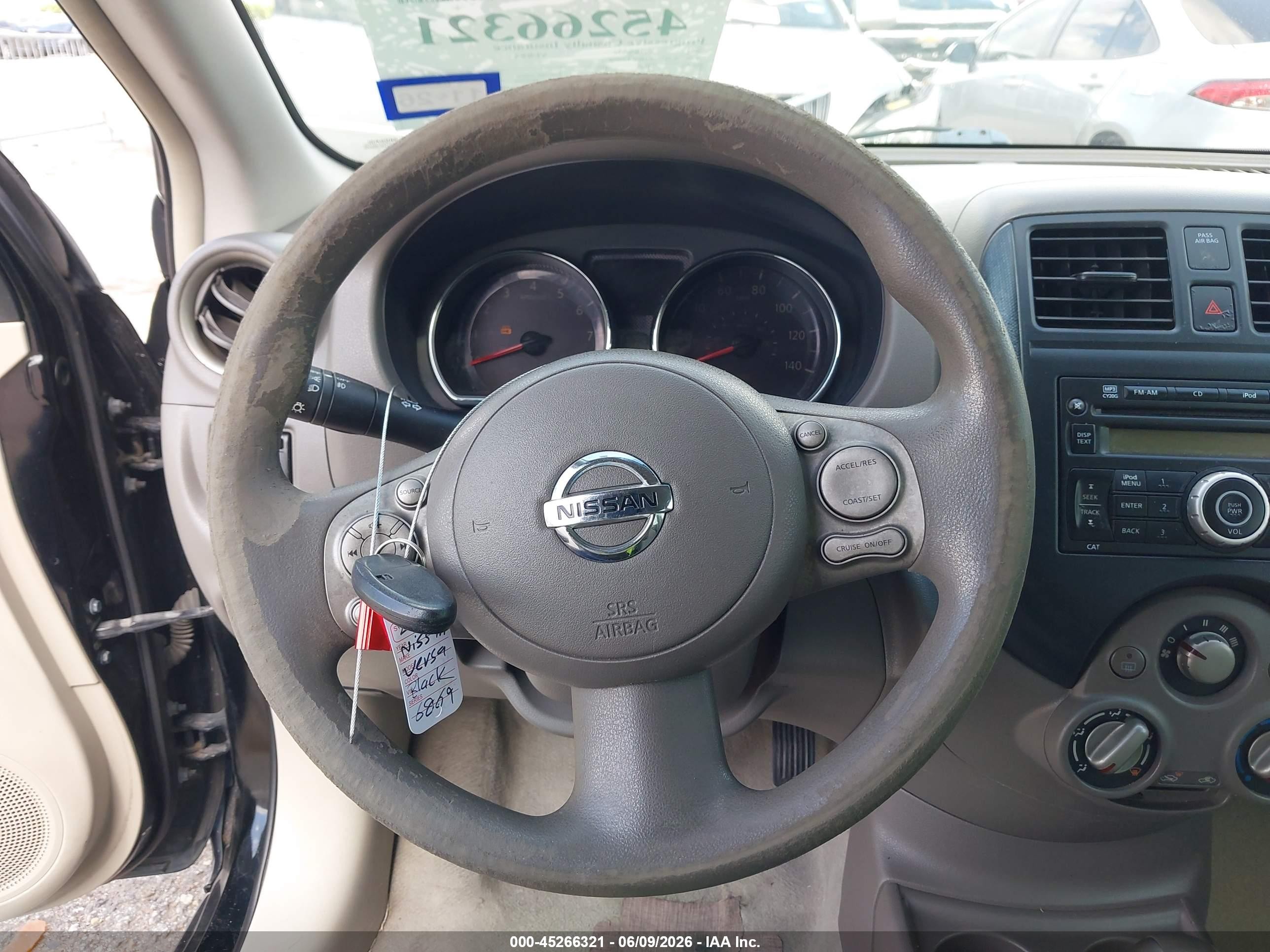 2013 Nissan Versa 1.6 Sl Black vin: 3N1CN7AP8DL856869