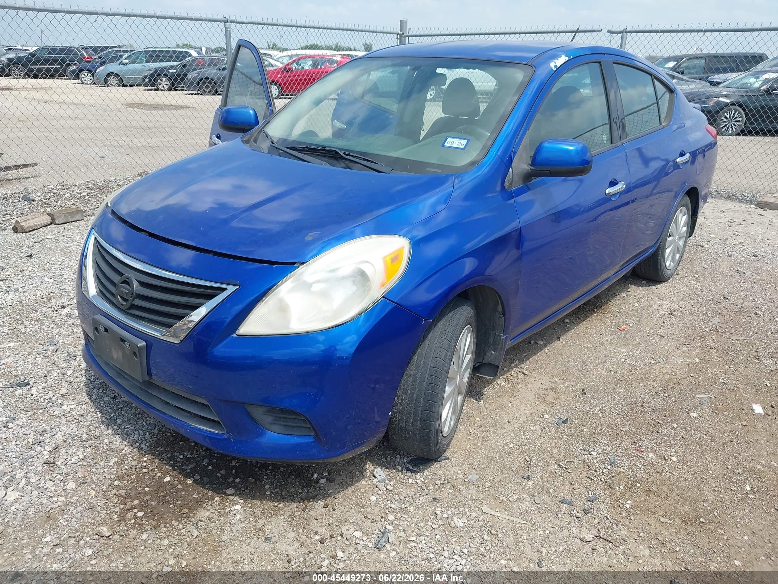 2013 Nissan Versa 1.6 Sv Blue vin: 3N1CN7AP8DL871940
