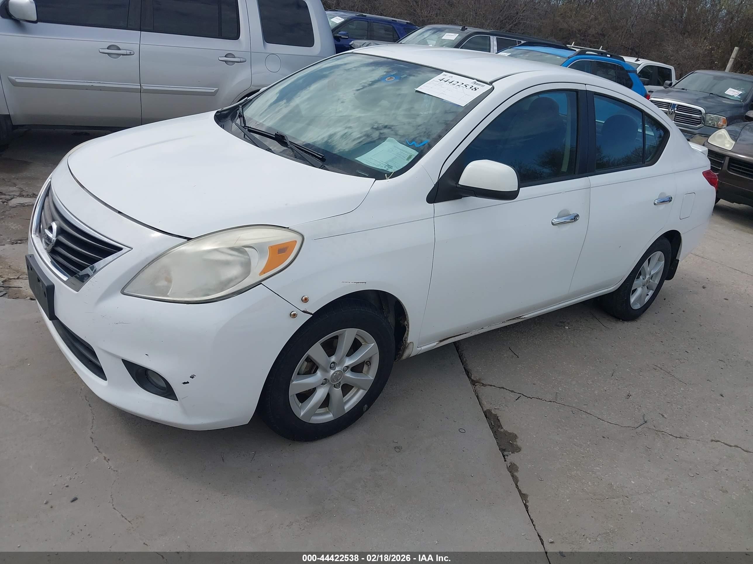 2013 Nissan Versa 1.6 Sl Белый vin: 3N1CN7AP8DL876491