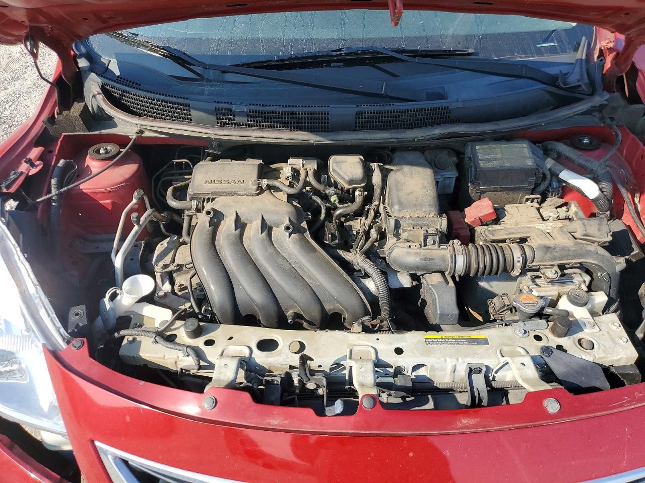 2013 Nissan Versa 1.6 S Red vin: 3N1CN7AP8DL877639
