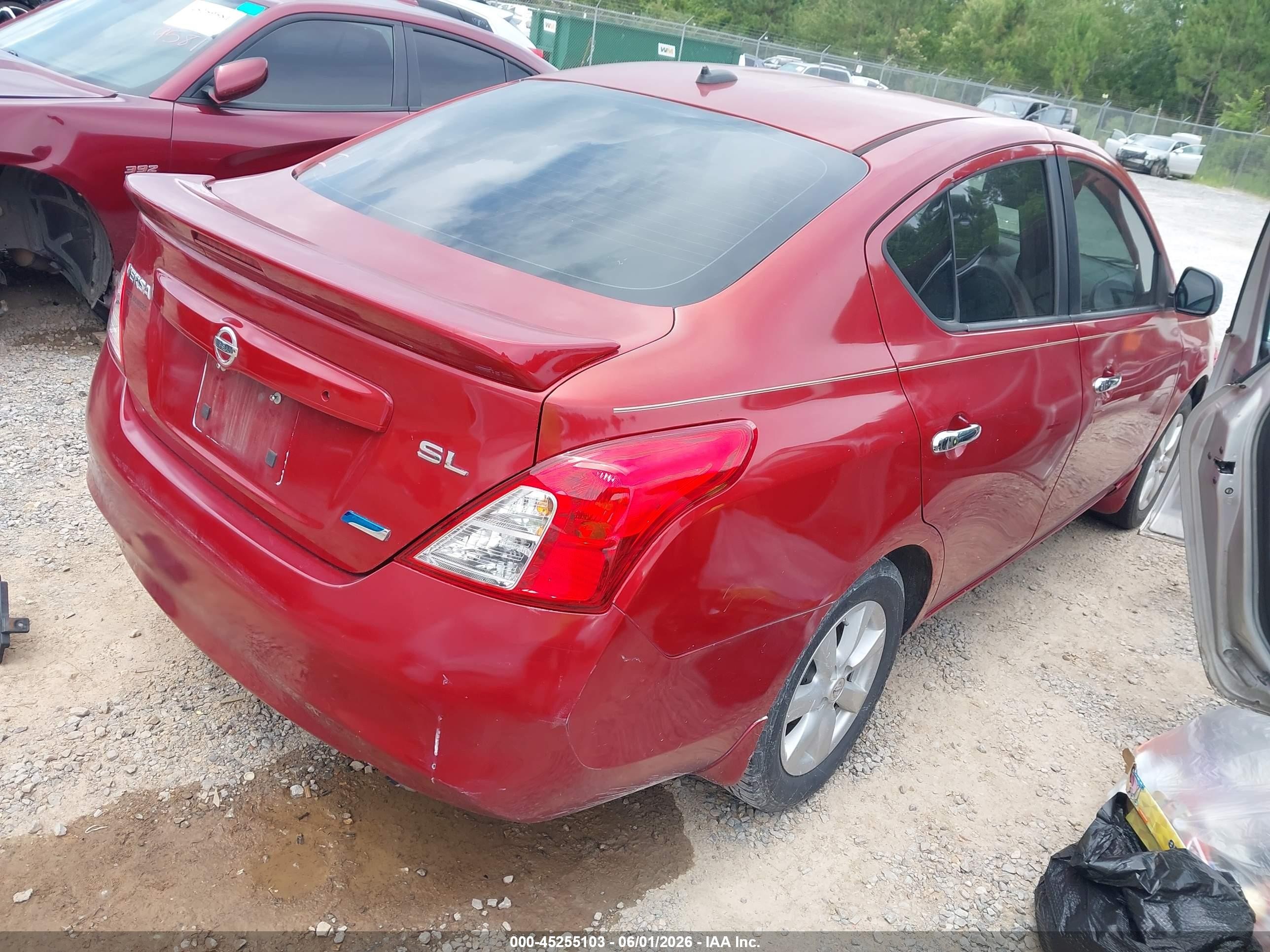 2013 Nissan Versa 1.6 Sl Red vin: 3N1CN7AP8DL887202