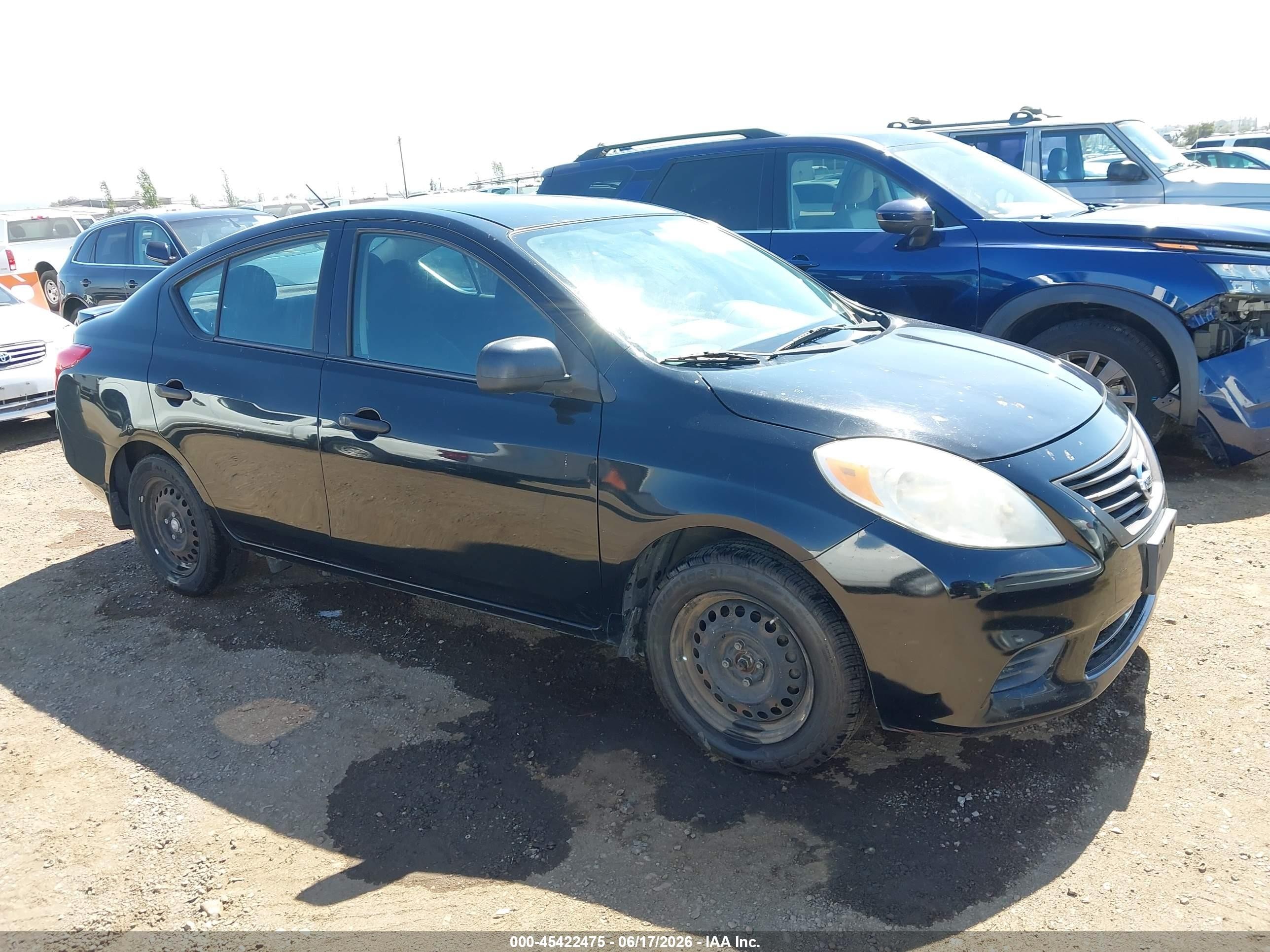 2014 Nissan Versa 1.6 S+ Black vin: 3N1CN7AP8EL837241