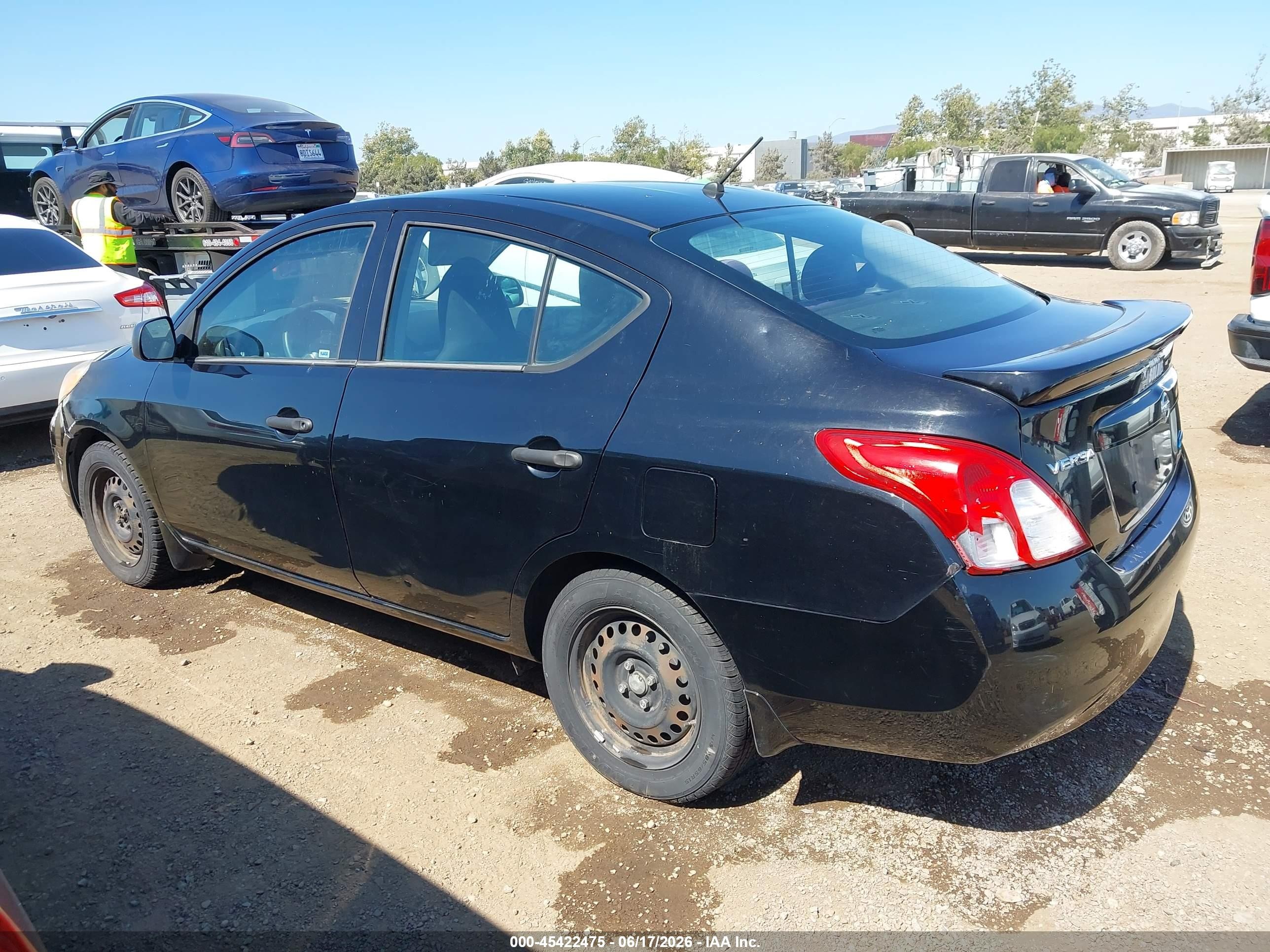 2014 Nissan Versa 1.6 S+ Black vin: 3N1CN7AP8EL837241