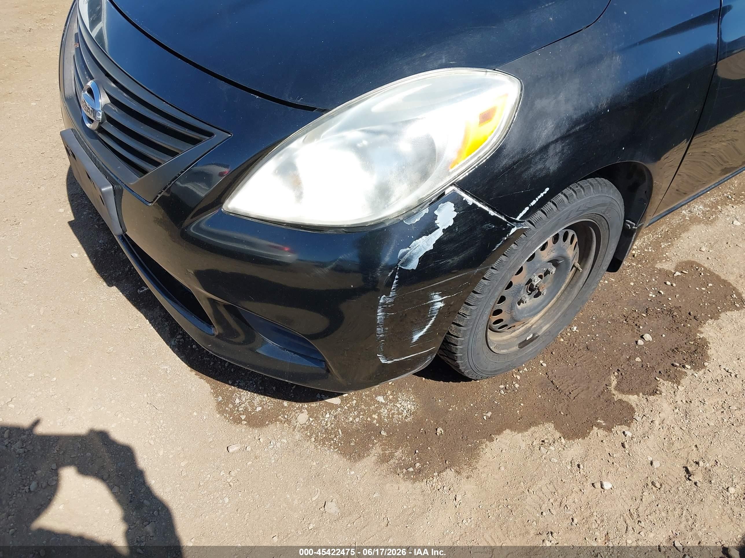 2014 Nissan Versa 1.6 S+ Black vin: 3N1CN7AP8EL837241