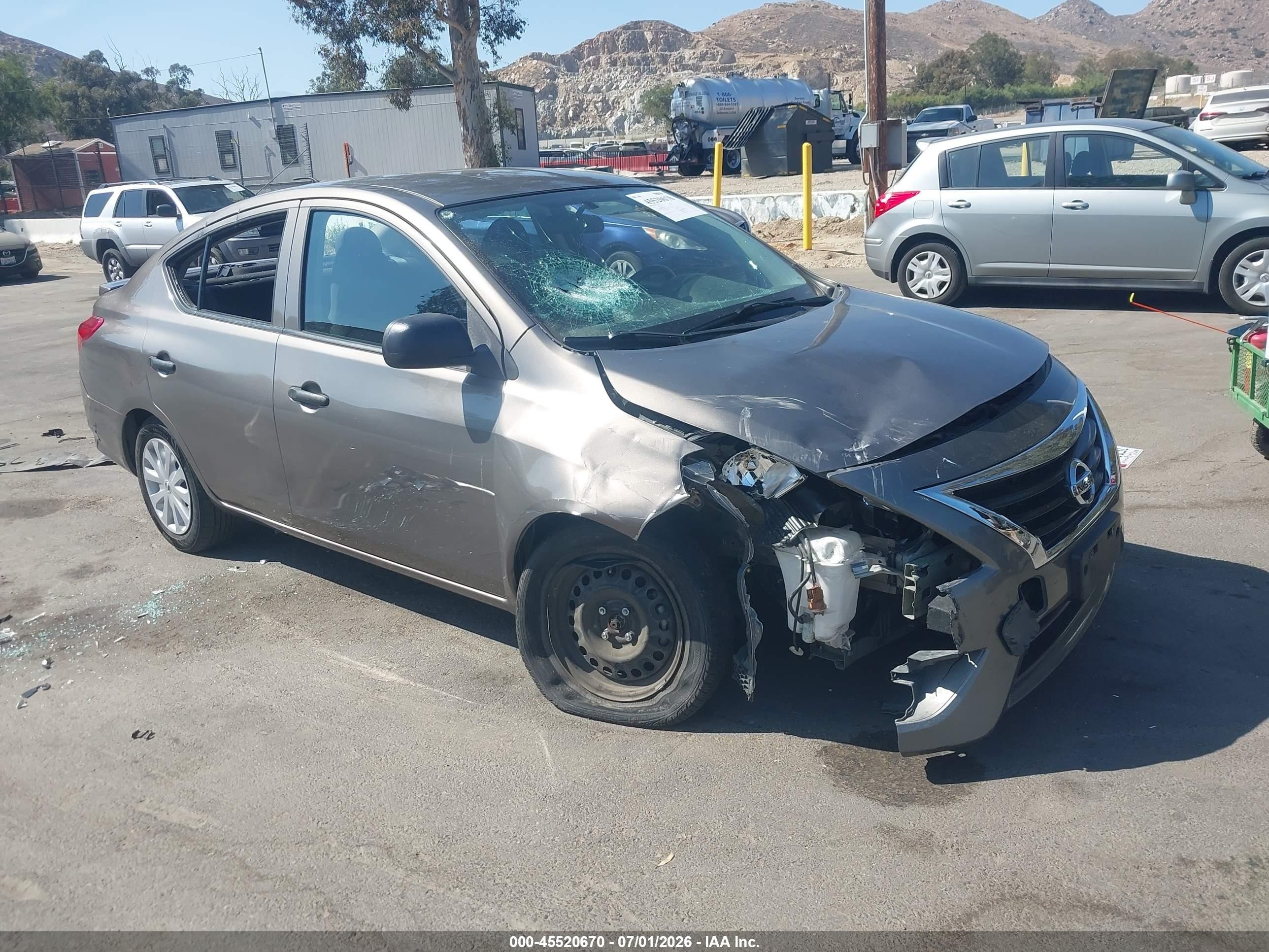 2015 Nissan Versa 1.6 S+ Gray vin: 3N1CN7AP8FL803754