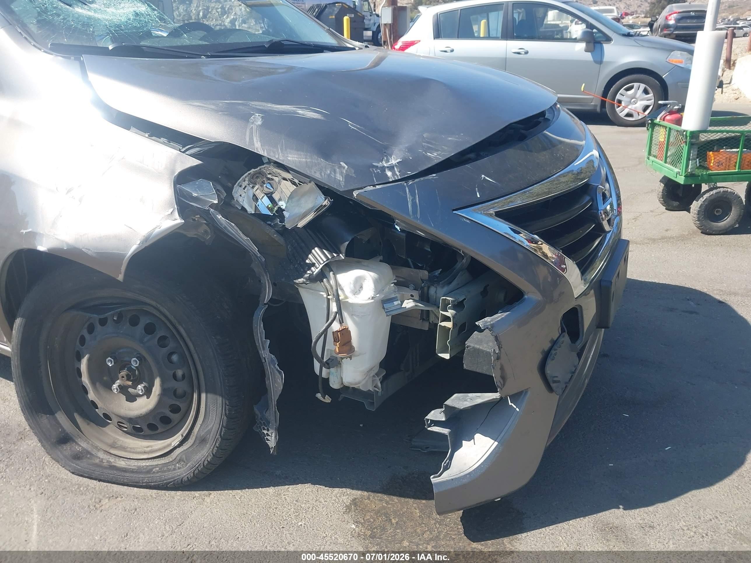 2015 Nissan Versa 1.6 S+ Gray vin: 3N1CN7AP8FL803754