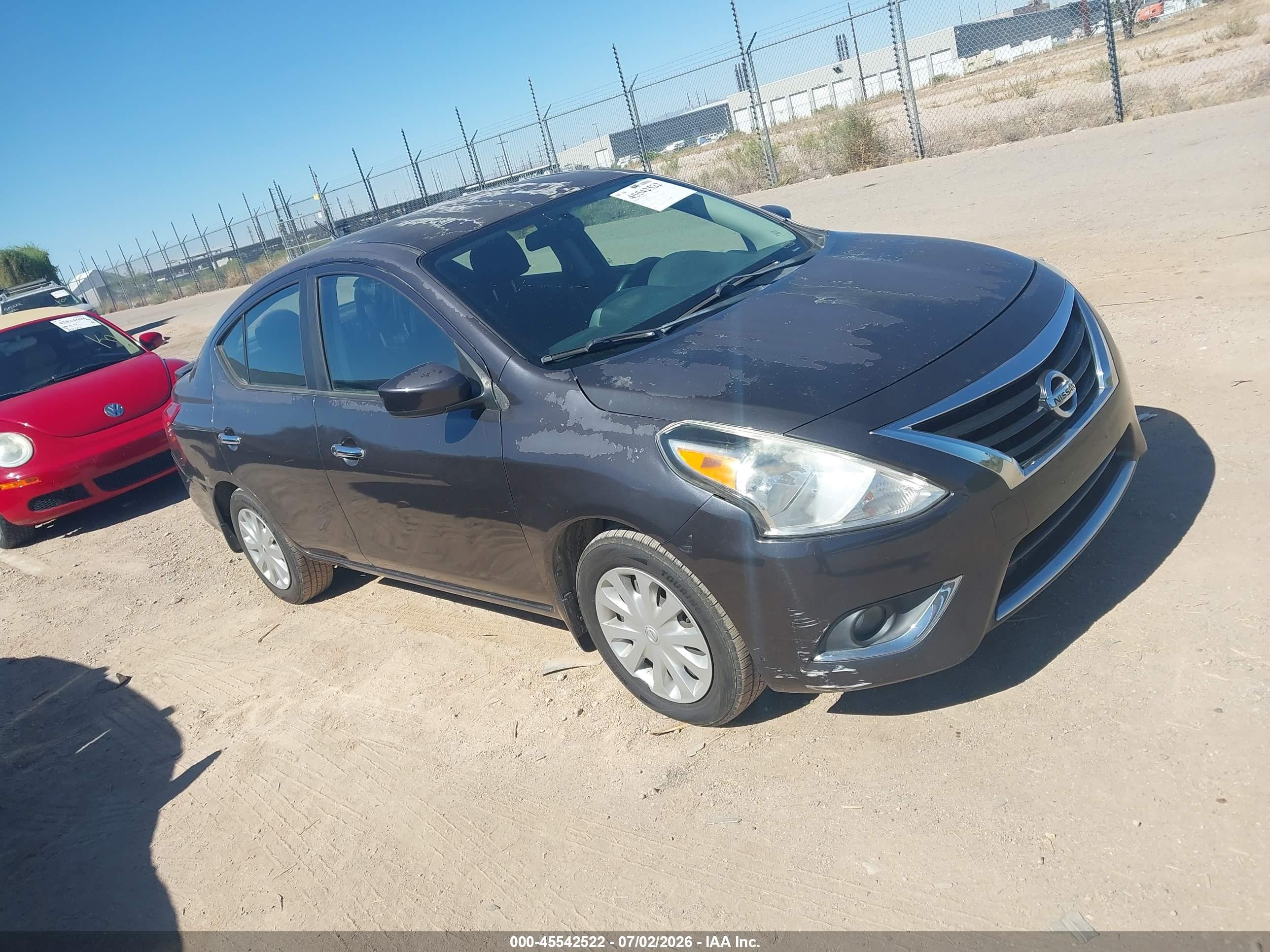 2015 Nissan Versa 1.6 Sv Gray vin: 3N1CN7AP8FL814561