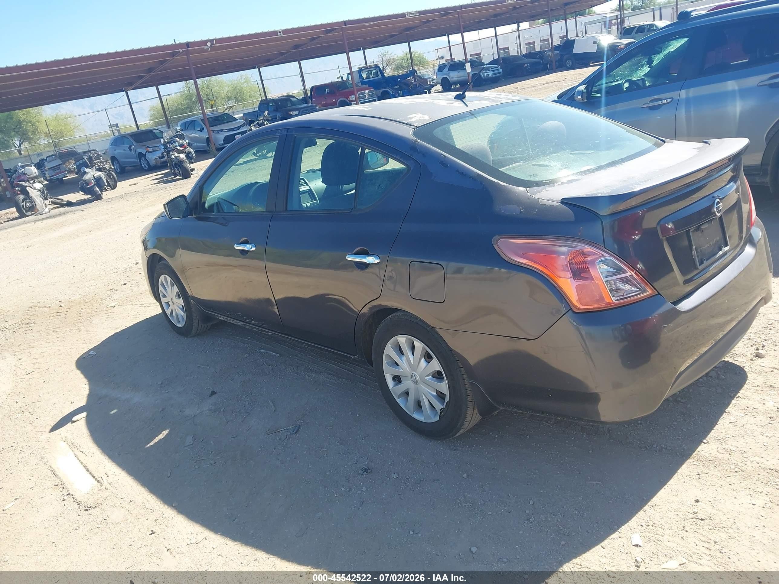 2015 Nissan Versa 1.6 Sv Gray vin: 3N1CN7AP8FL814561