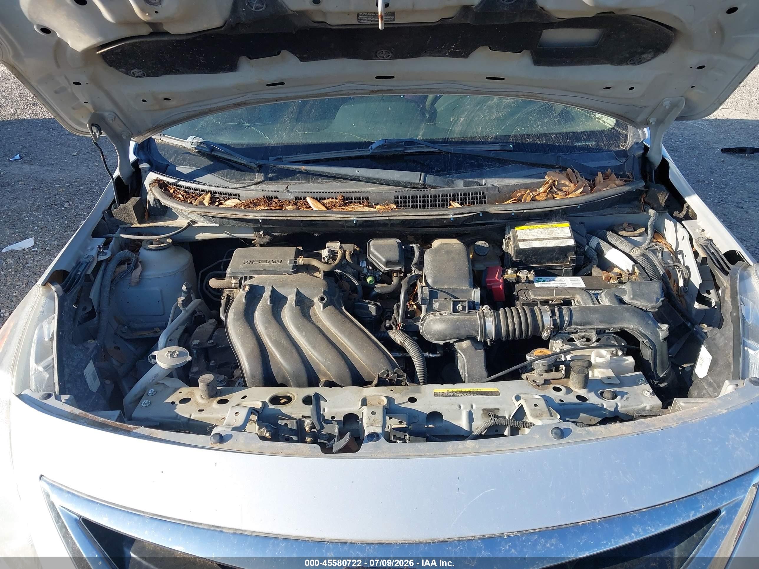 2015 Nissan Versa 1.6 Sv Silver vin: 3N1CN7AP8FL837449