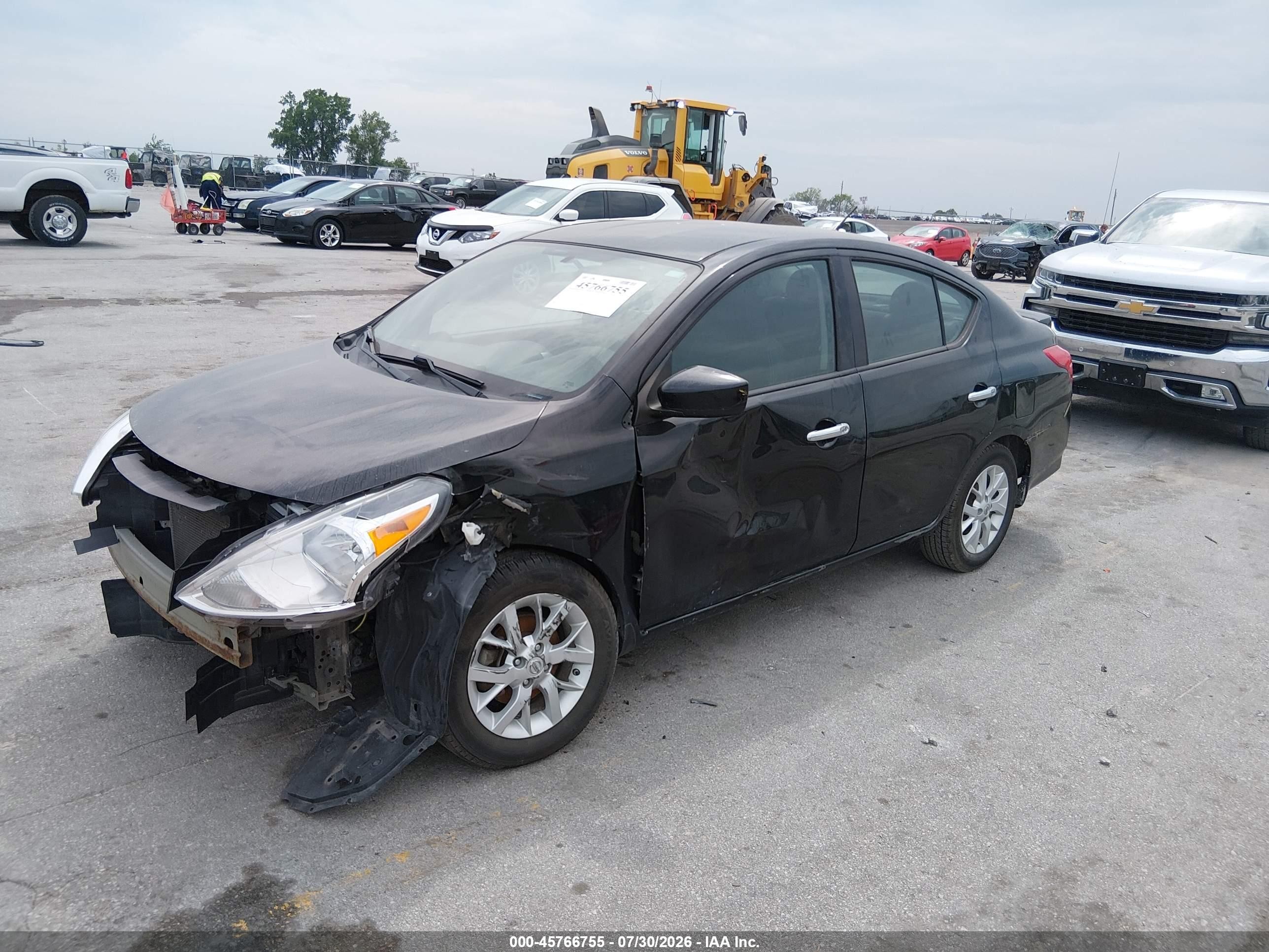 2015 Nissan Versa 1.6 Sv Black vin: 3N1CN7AP8FL849438