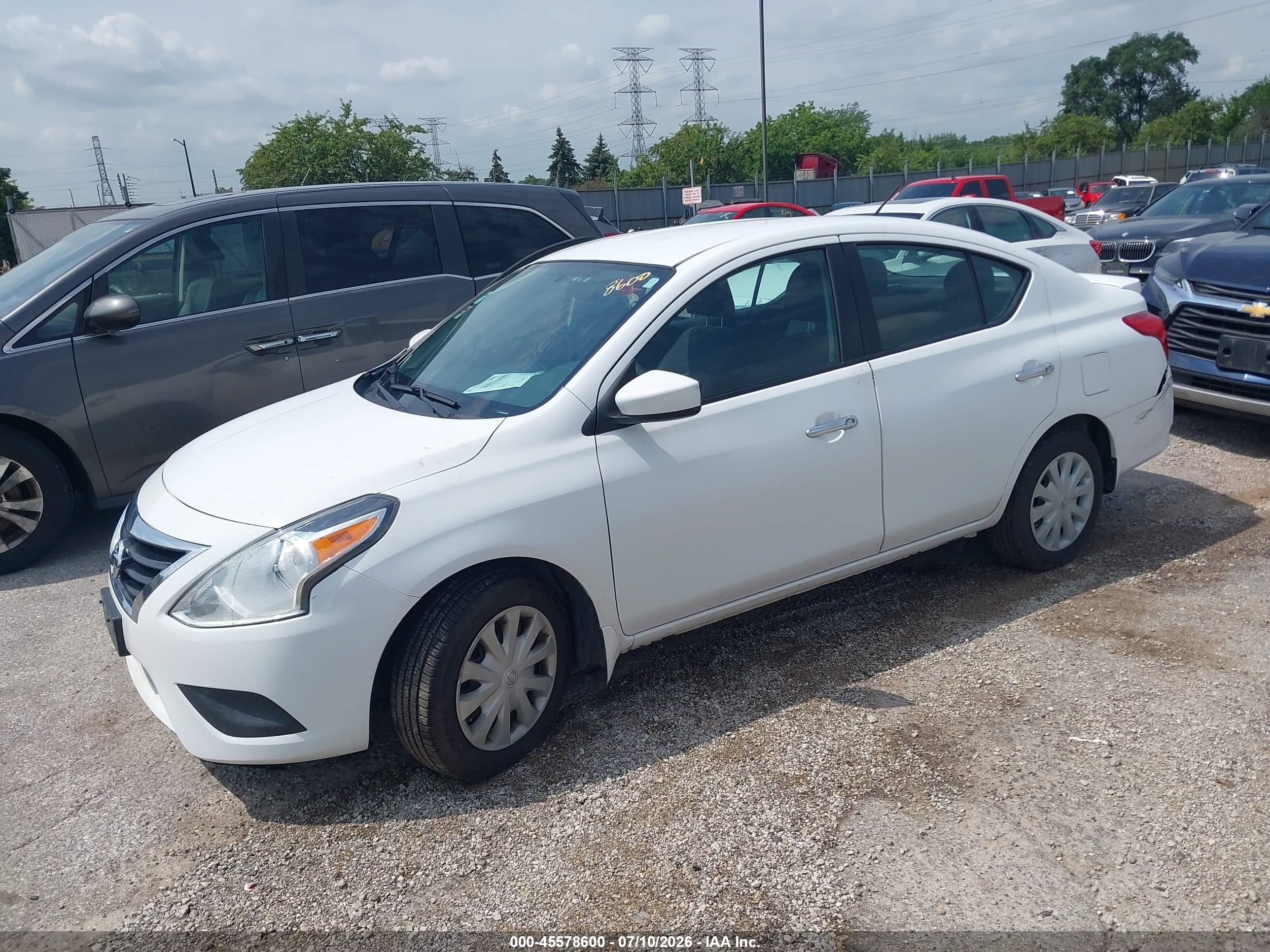 2015 Nissan Versa 1.6 Sv White vin: 3N1CN7AP8FL866367