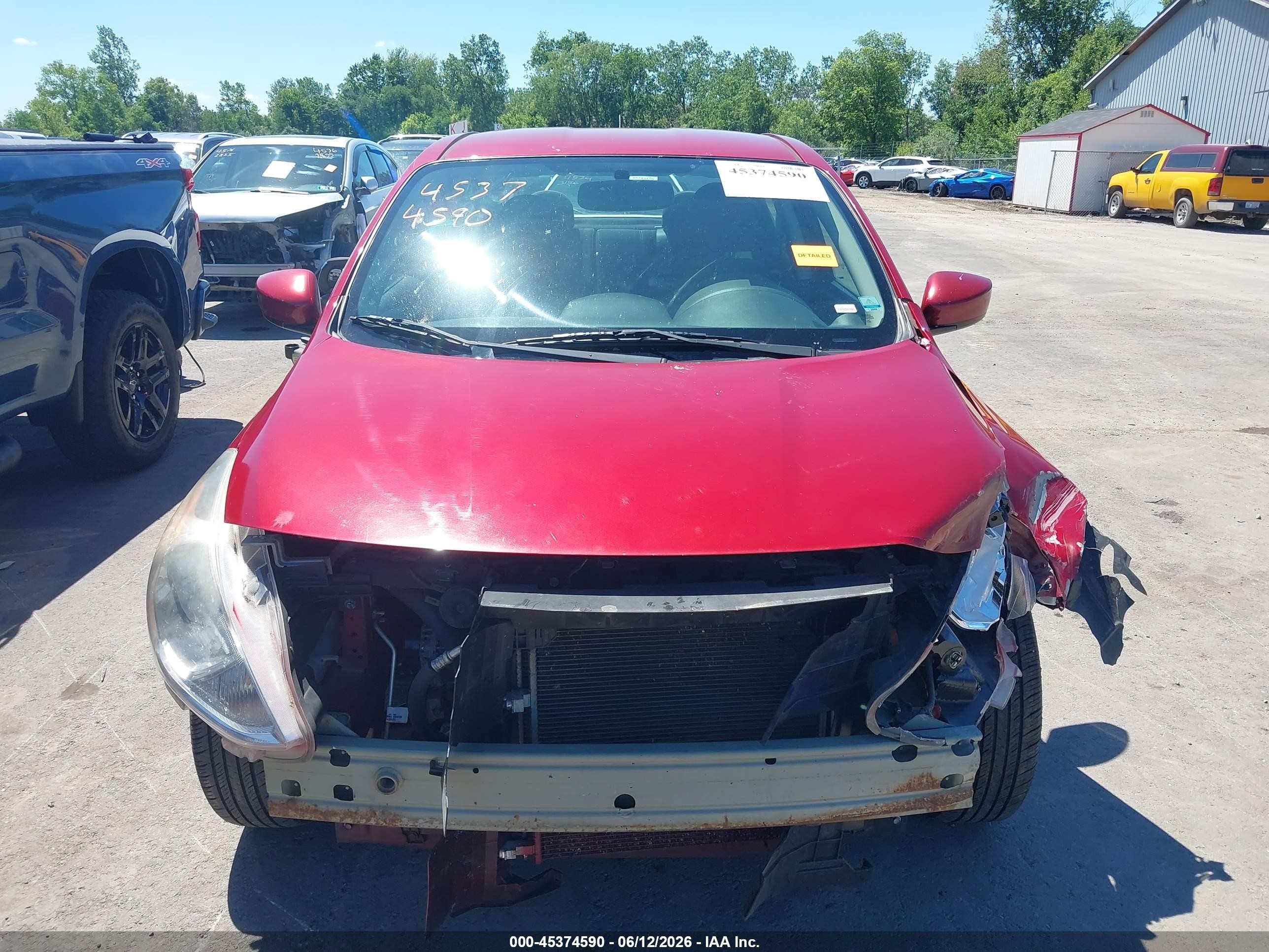 2015 Nissan Versa 1.6 Sv Red vin: 3N1CN7AP8FL867308