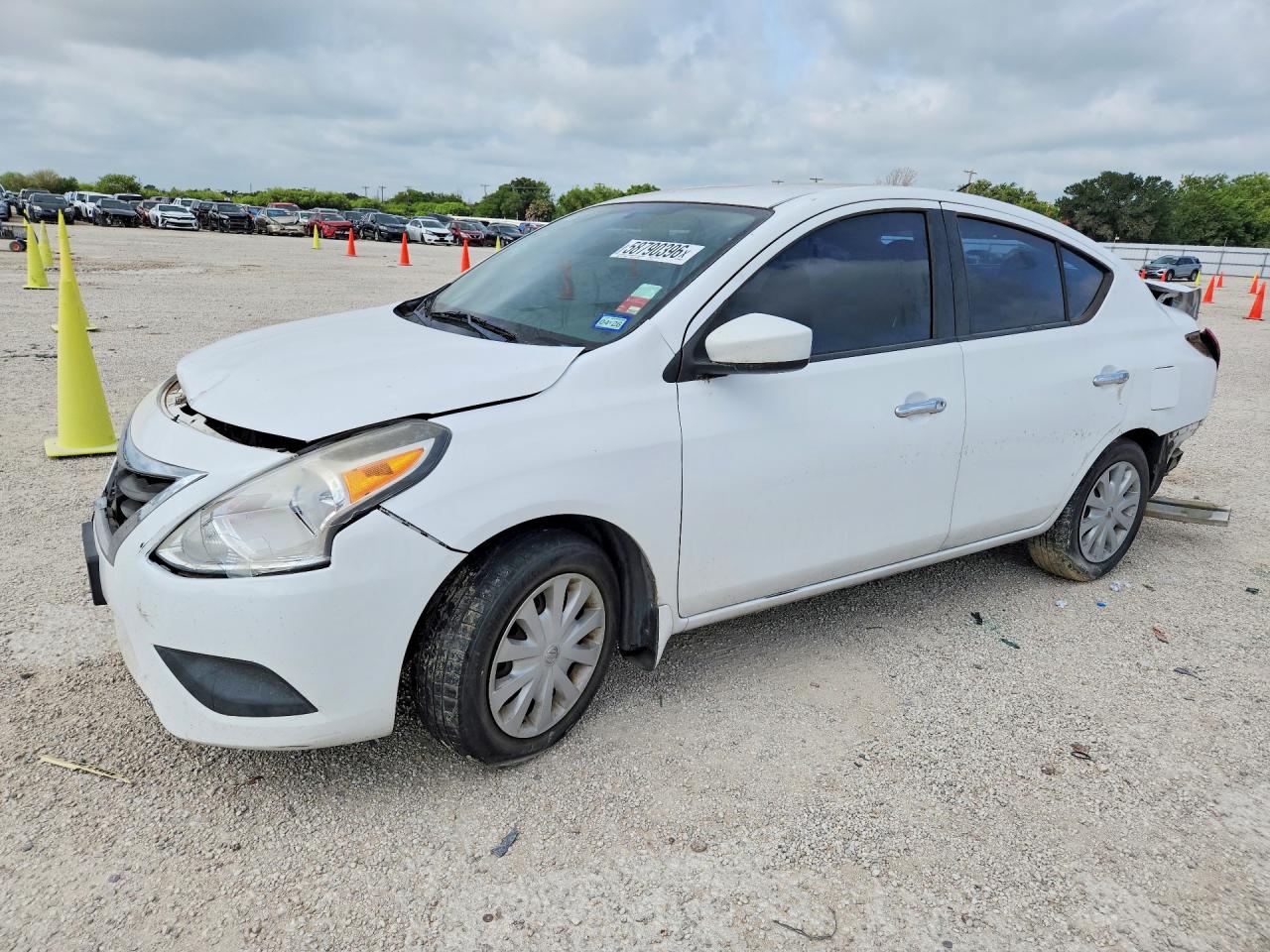 2015 Nissan Versa 1.6 Sv White vin: 3N1CN7AP8FL874744