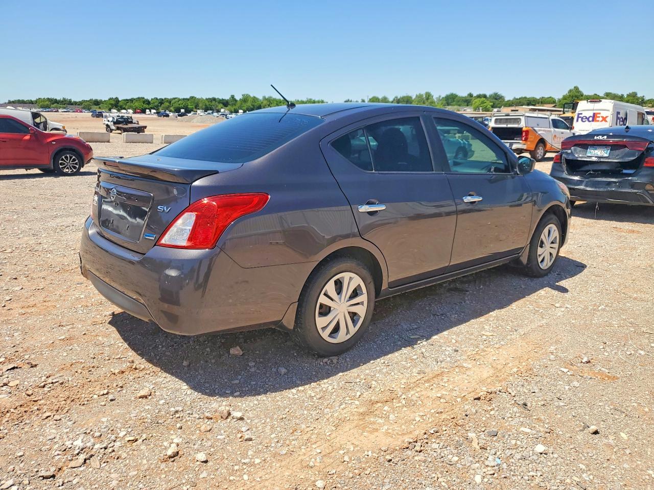 2015 Nissan Versa 1.6 Sv Gray vin: 3N1CN7AP8FL876879