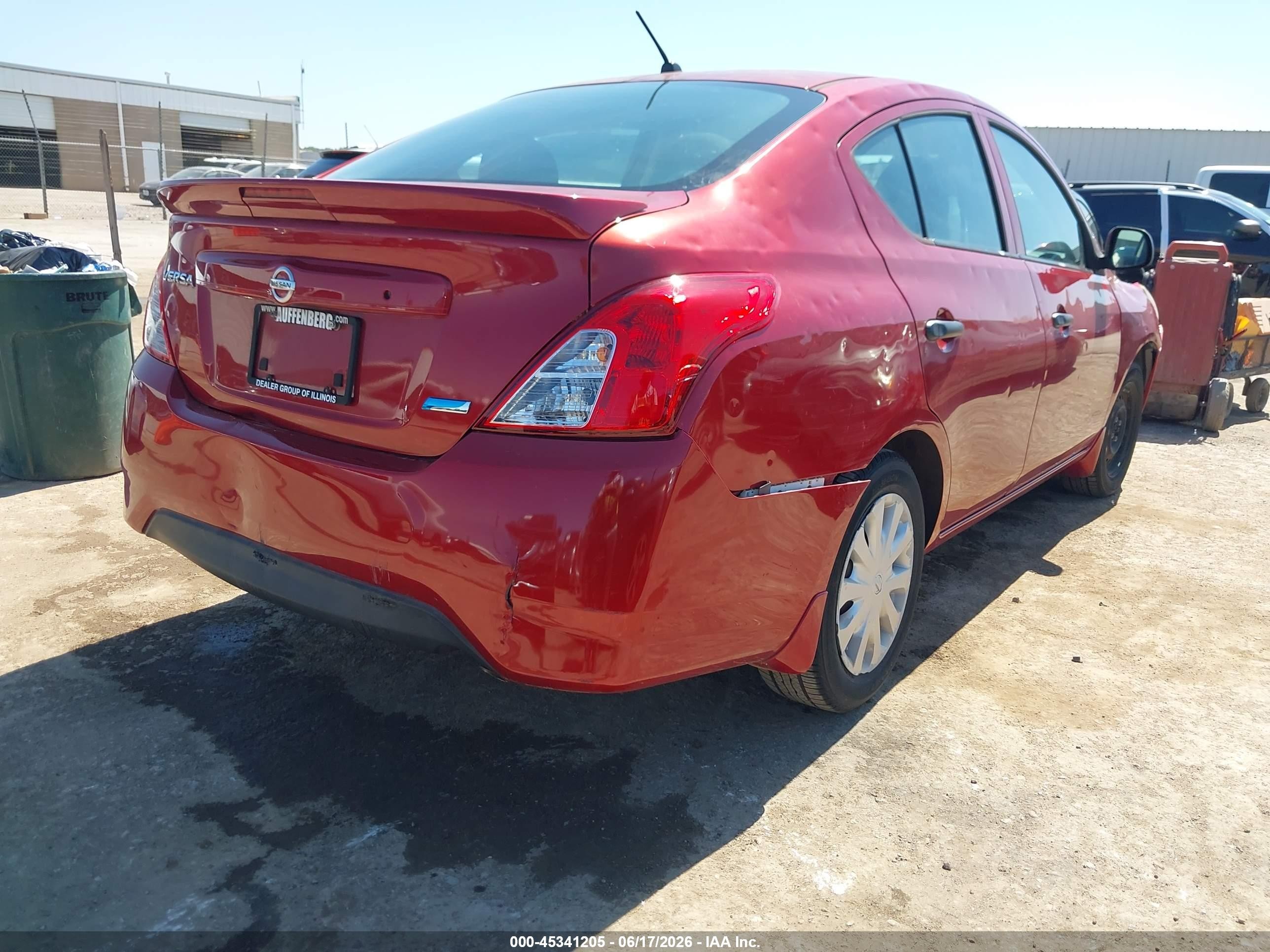 2015 Nissan Versa 1.6 S+ Red vin: 3N1CN7AP8FL898400