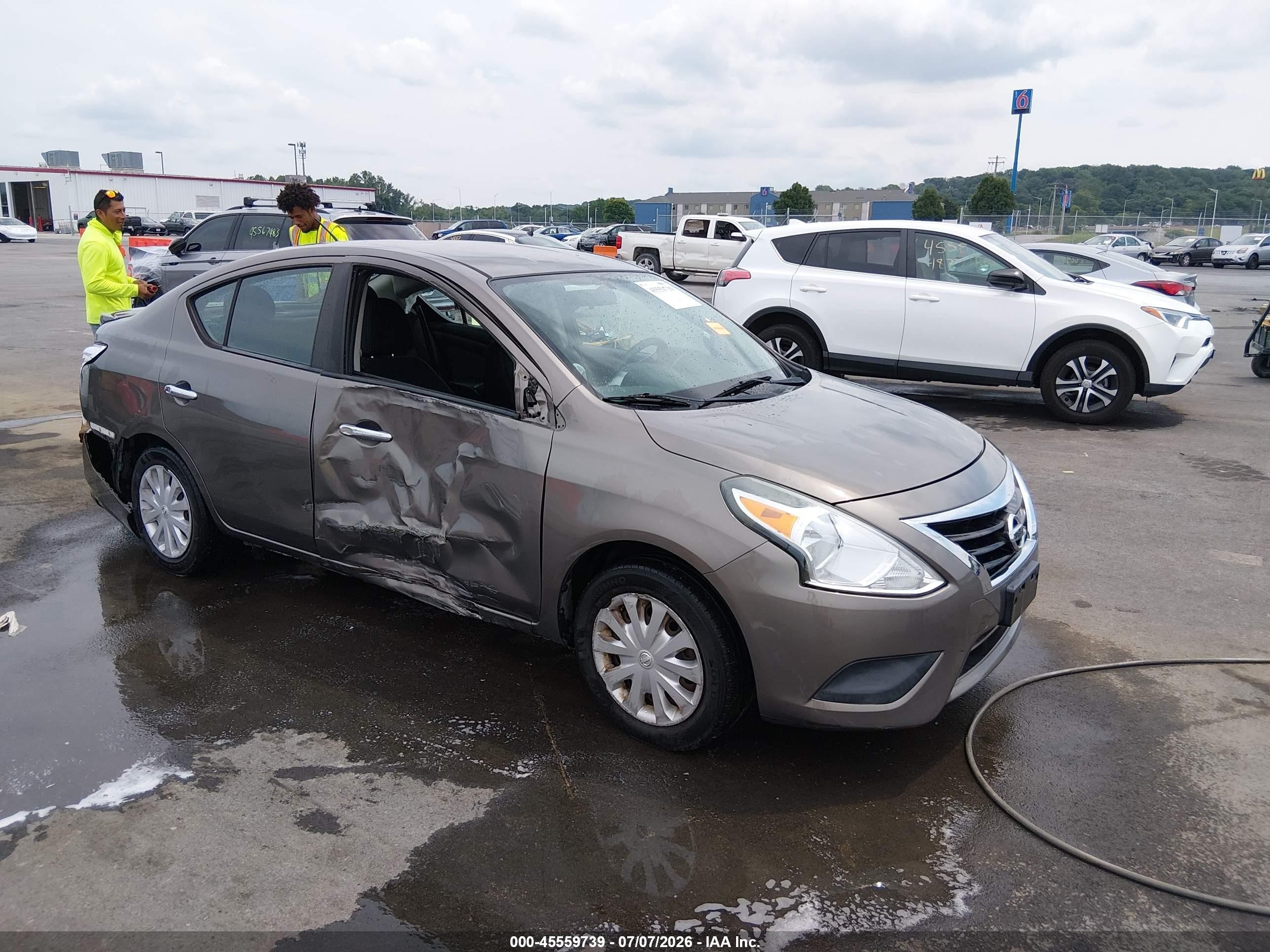2015 Nissan Versa 1.6 Sv Gray vin: 3N1CN7AP8FL901540
