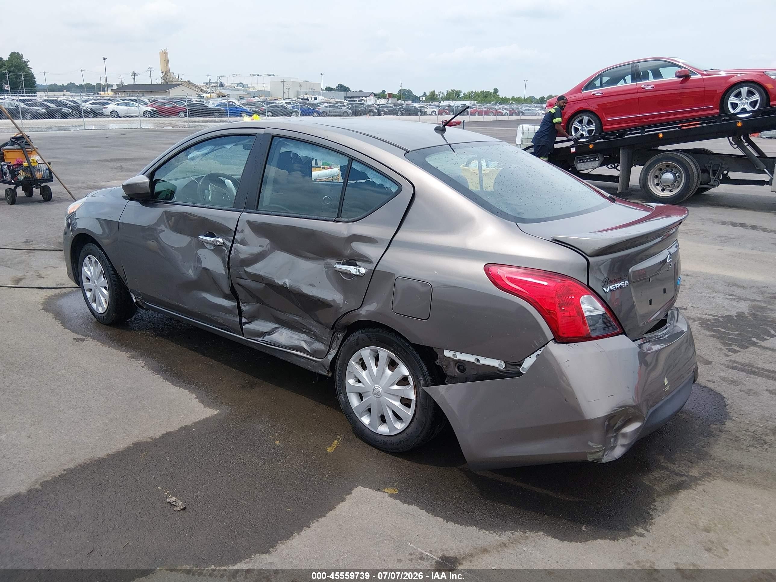 2015 Nissan Versa 1.6 Sv Gray vin: 3N1CN7AP8FL901540