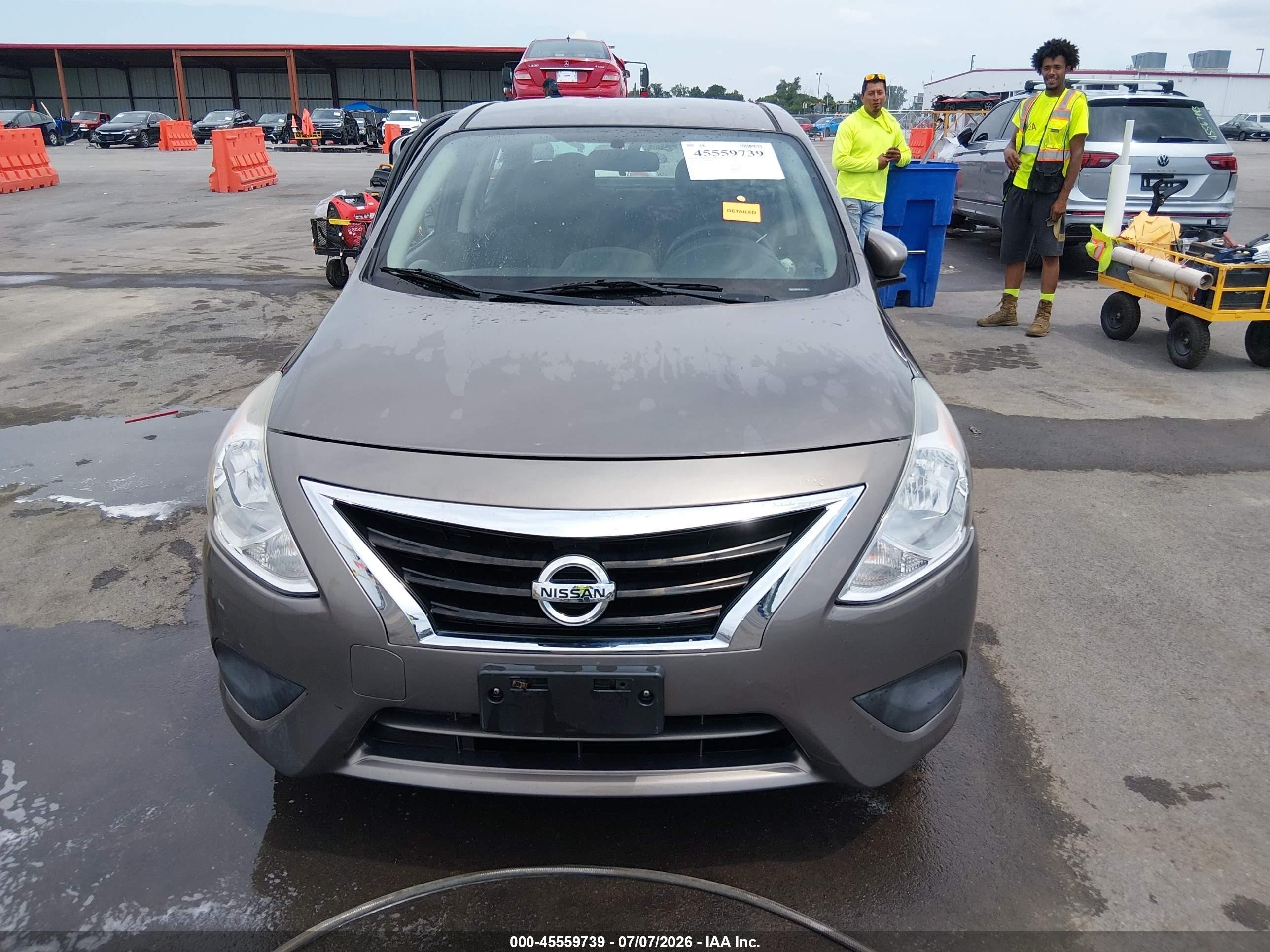 2015 Nissan Versa 1.6 Sv Gray vin: 3N1CN7AP8FL901540
